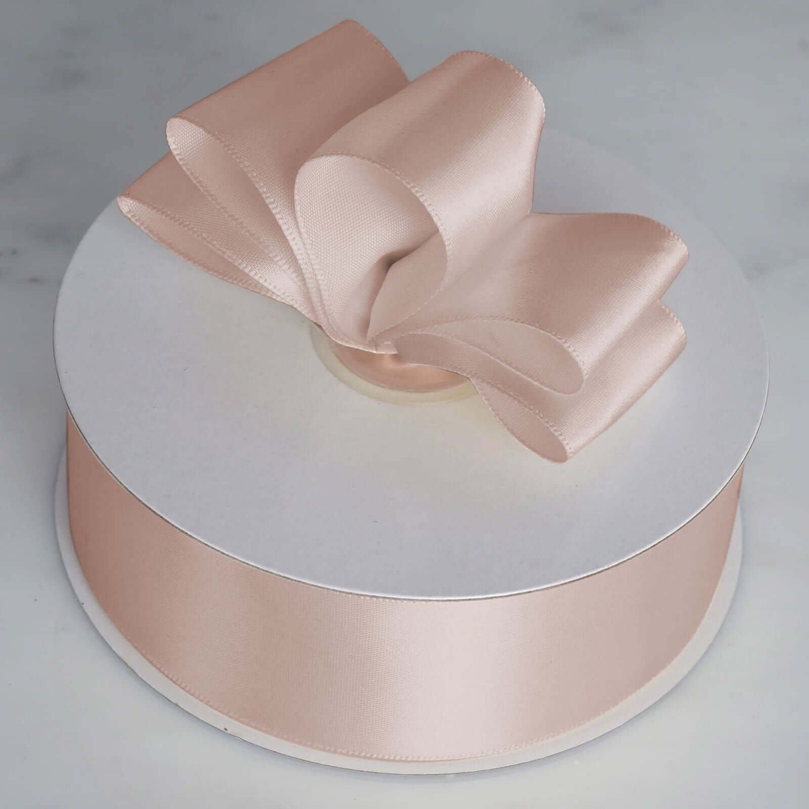 1.5 - Inch Nude Single - Face High - Quality Polyester Decorative Satin Ribbon, 50 Yards