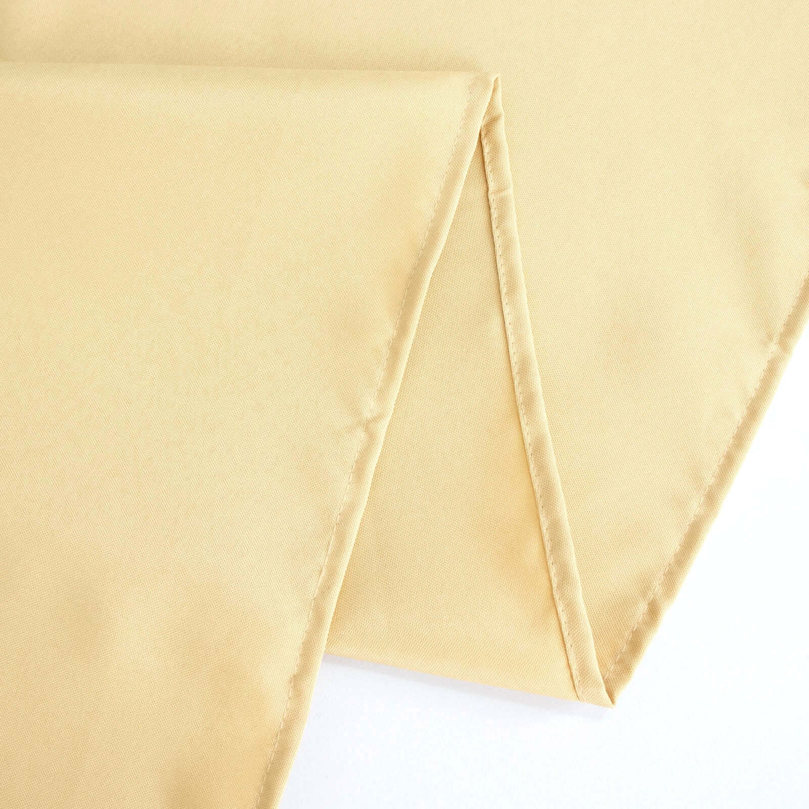 Exclusive 90" Champagne Round Tablecloth - Premium Polyester, Stain & Wrinkle Resistant