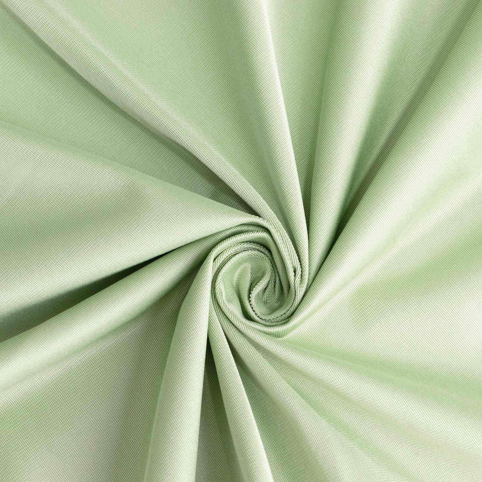 Sage Green Wrinkle-Free & Stain-Resistant Scuba Polyester 132' Round Tablecloth