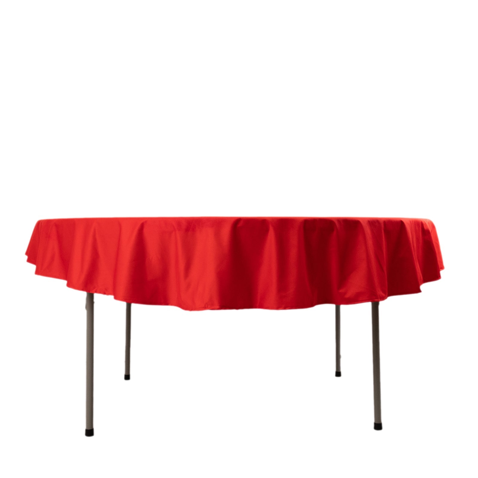 Red 70-Inch Premium Scuba Round Tablecloth - Anti-Wrinkle & Stainproof