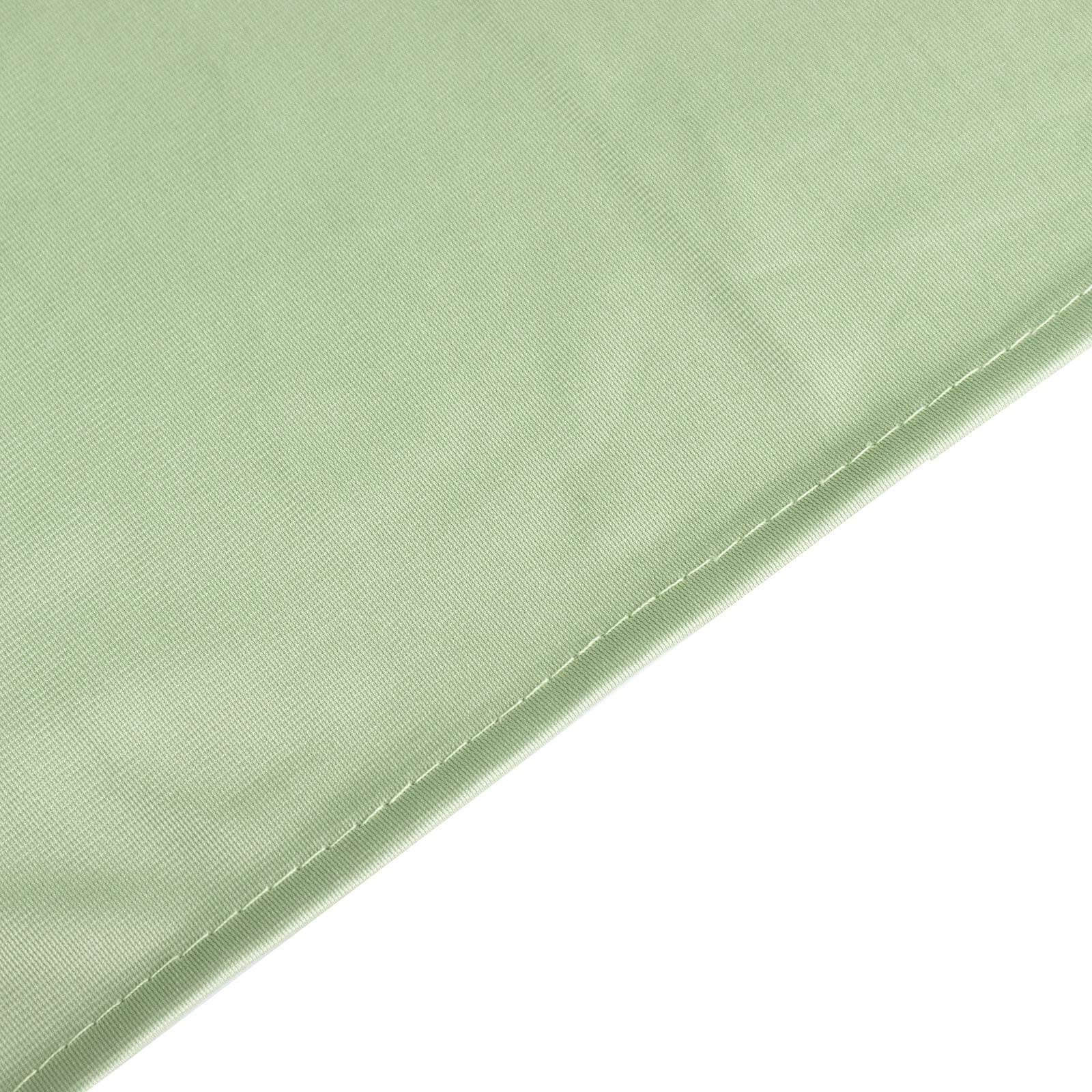 Premium Sage Green Scuba Polyester Rectangular Tablecloth - Wrinkle & Stain Free, Ideal for Events