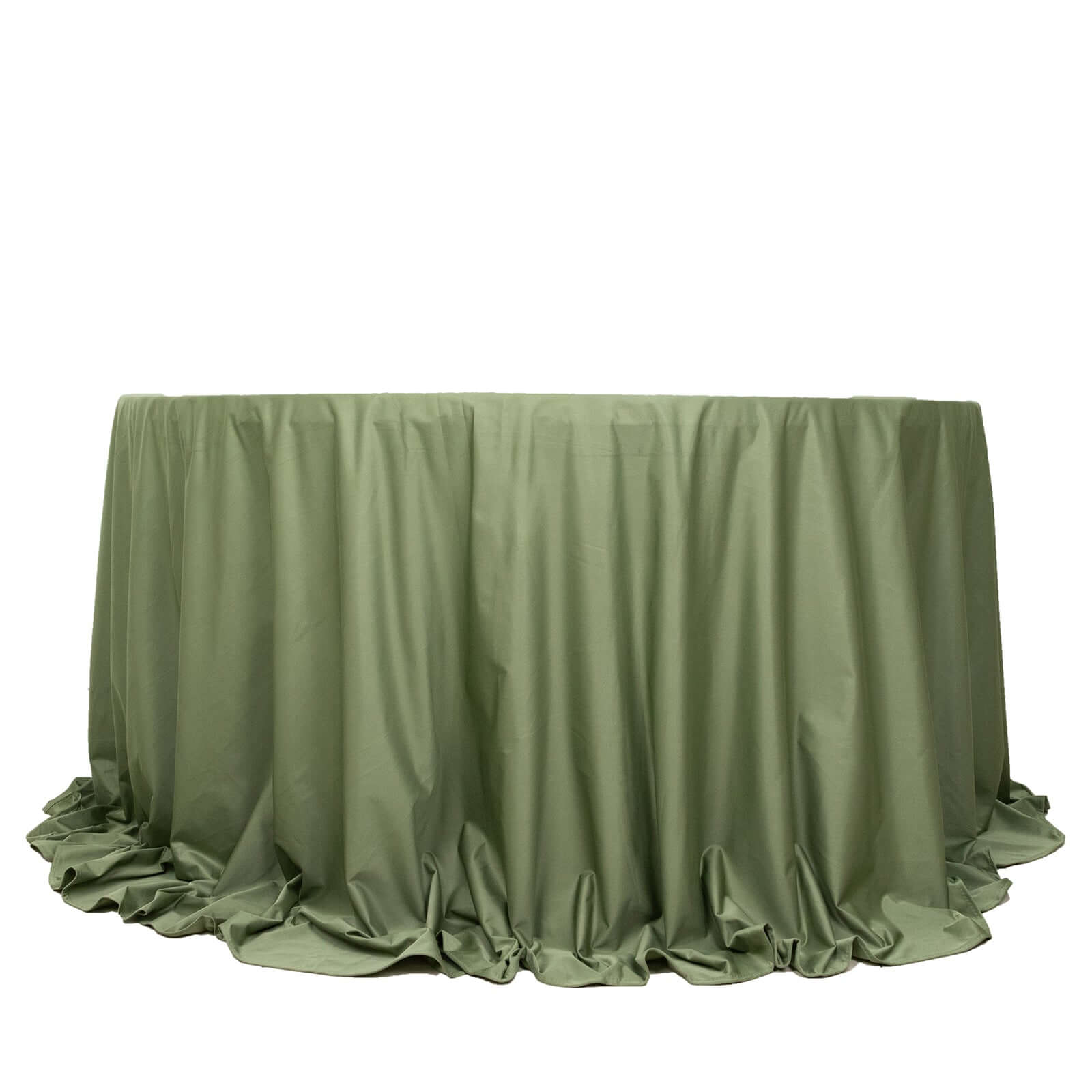 Dusty Sage Green 132' Round Scuba Tablecloth - Wrinkle & Stain Resistant