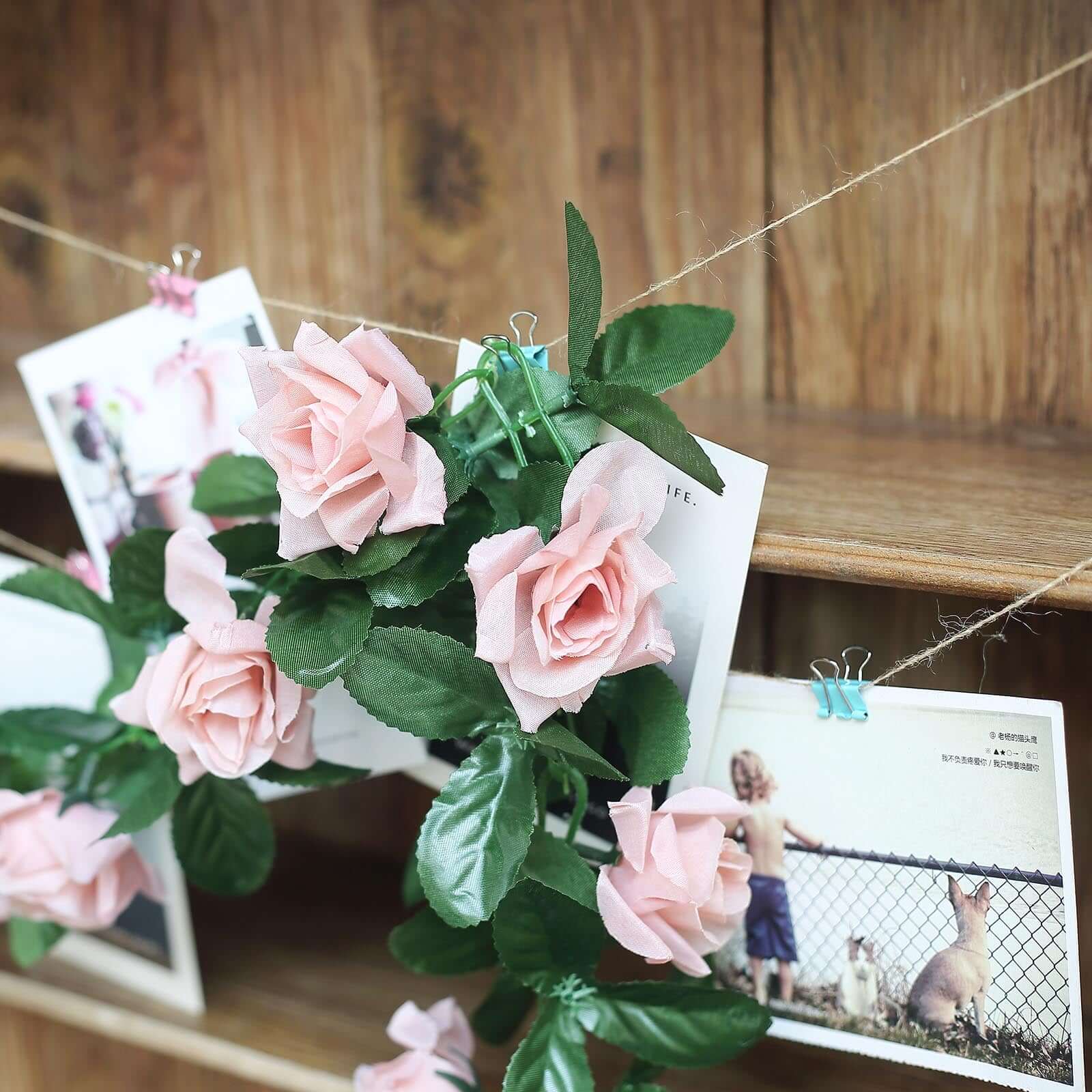 Hot Sale! 6ft UV-Protected Dusty Rose Artificial Silk Rose Garland