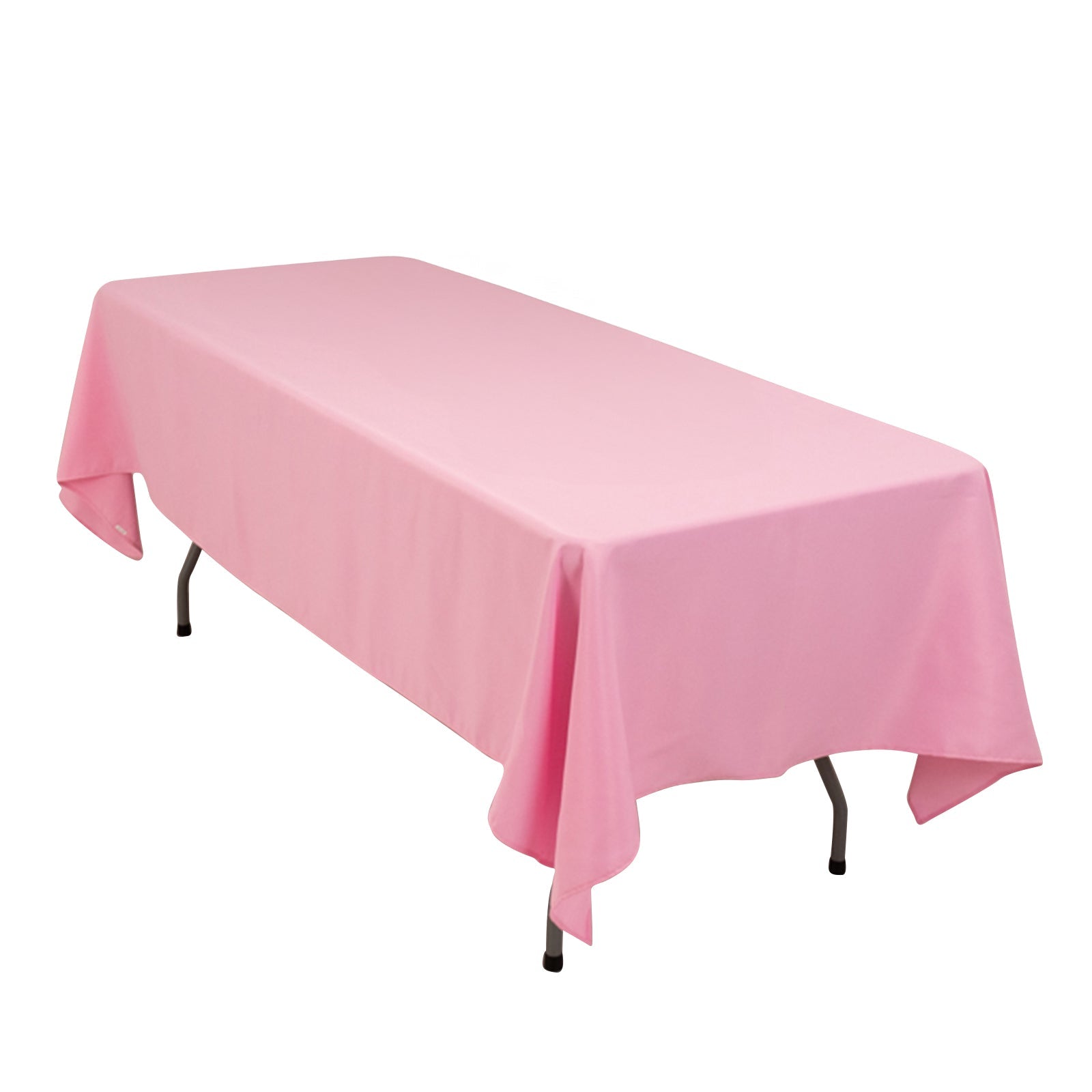 Hot Sale! Durable 220GSM Wrinkle-Resistant Pink Premium Polyester Rectangle Tablecloth 60x102