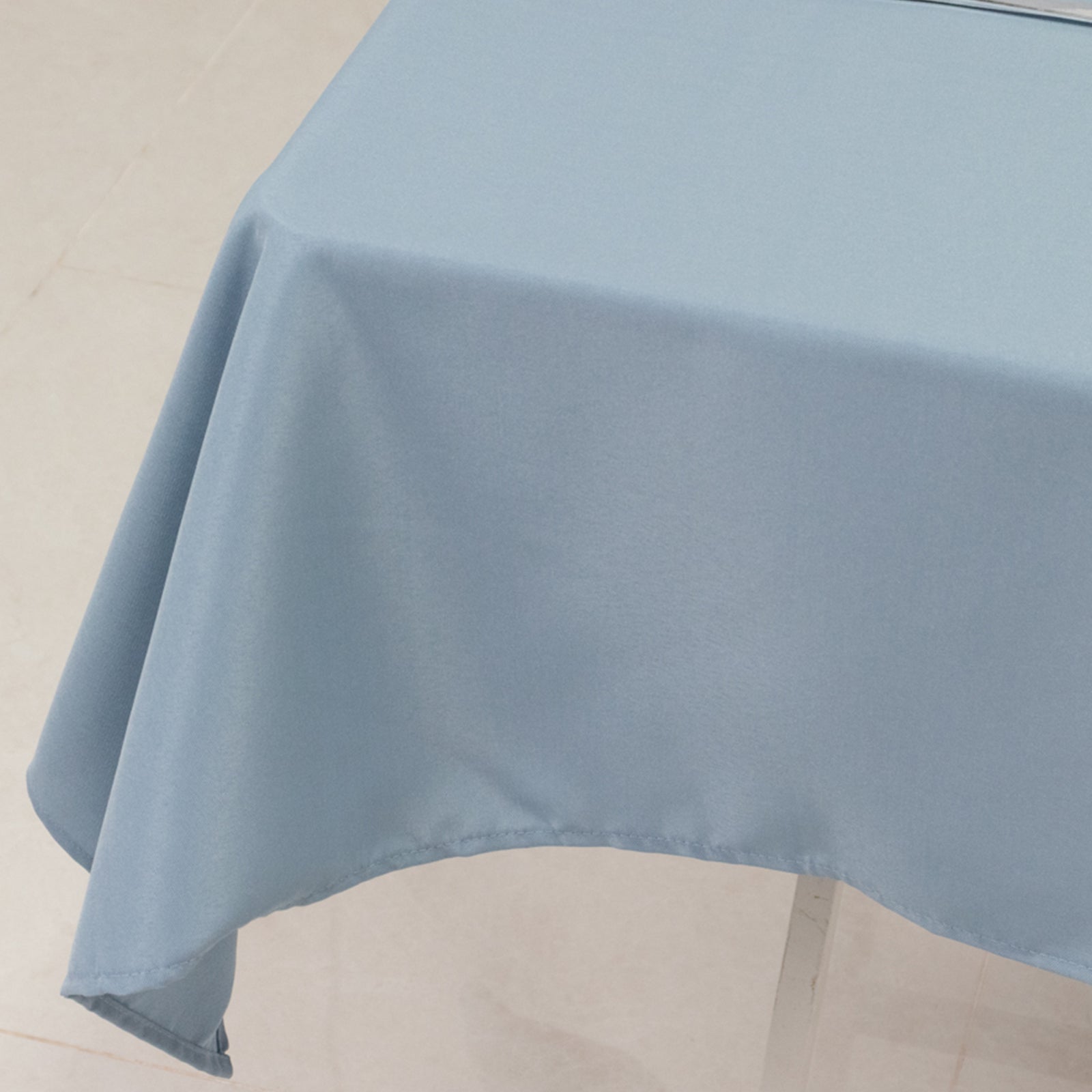 220GSM Stain & Wrinkle-Resistant Dusty Blue Premium Polyester 54x54 Square Tablecloth