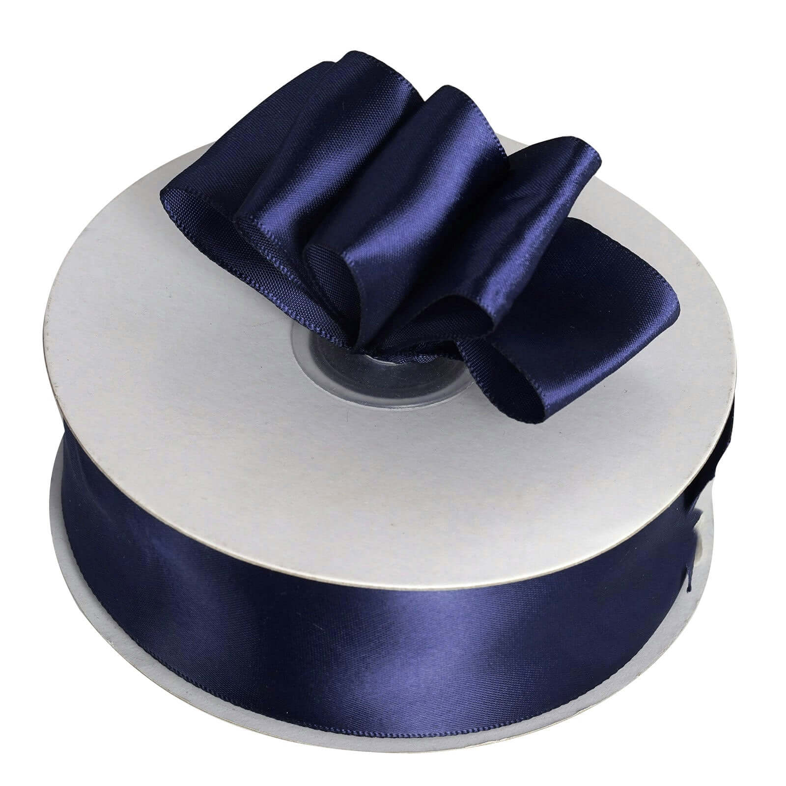 Hot! 50-Yard Navy Blue Single-Face Decorative Satin Ribbon