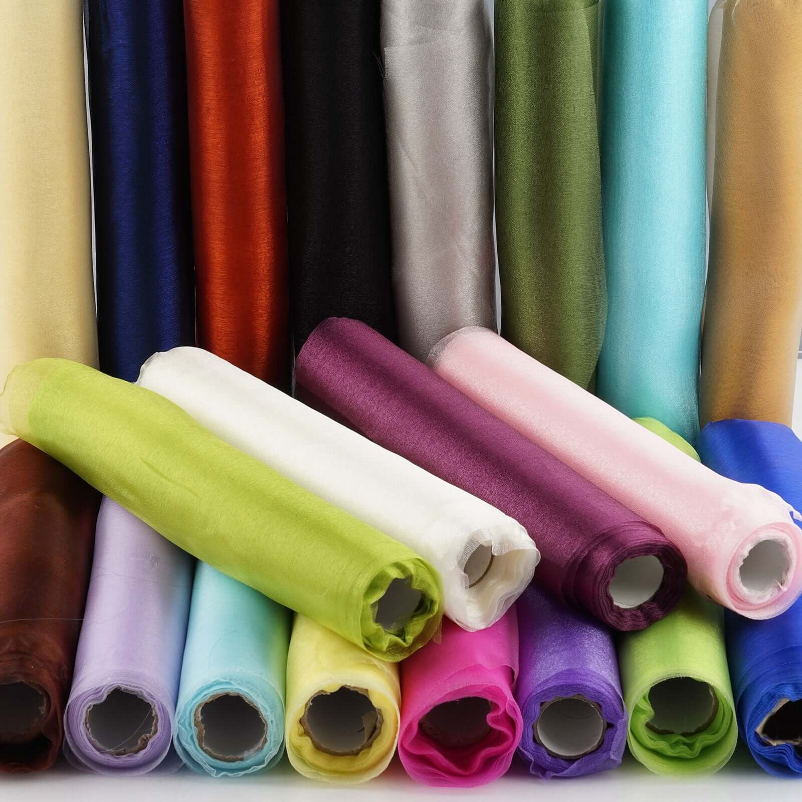 Ivory Sheer Chiffon Fabric Bolt - 12 Feet Wide, 10 Yards Long for DIY Drapery & Crafts