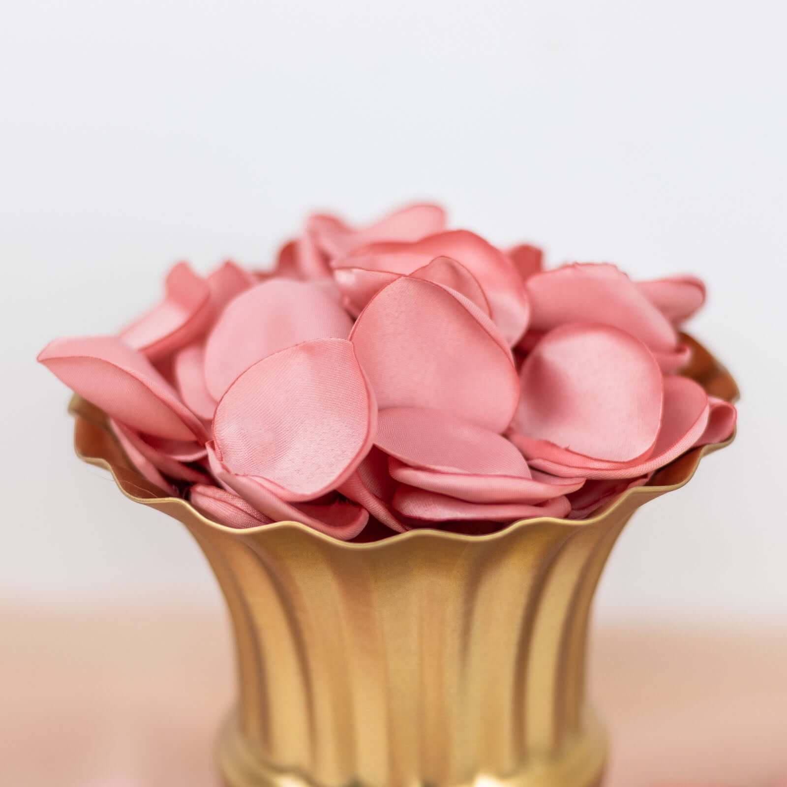 400-Pack Dusty Rose Matte Silk Round Rose Petal Confetti - Ideal for Events