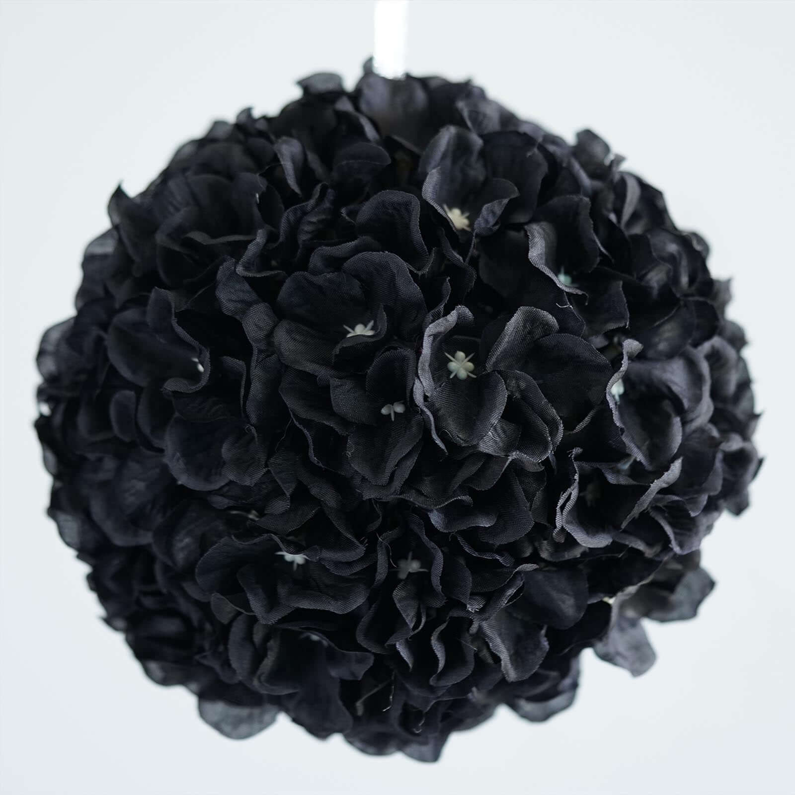 Special Offer! 4 Pack of 7-Inch Black Artificial Silk Hydrangea Kissing Flower Balls for Decor