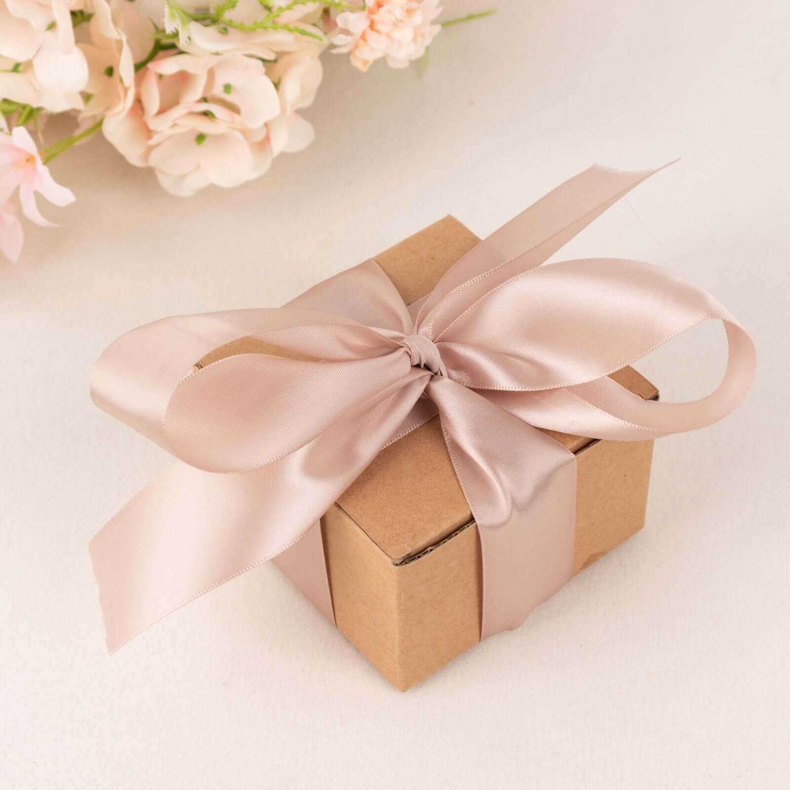 1.5 - Inch Nude Single - Face High - Quality Polyester Decorative Satin Ribbon, 50 Yards