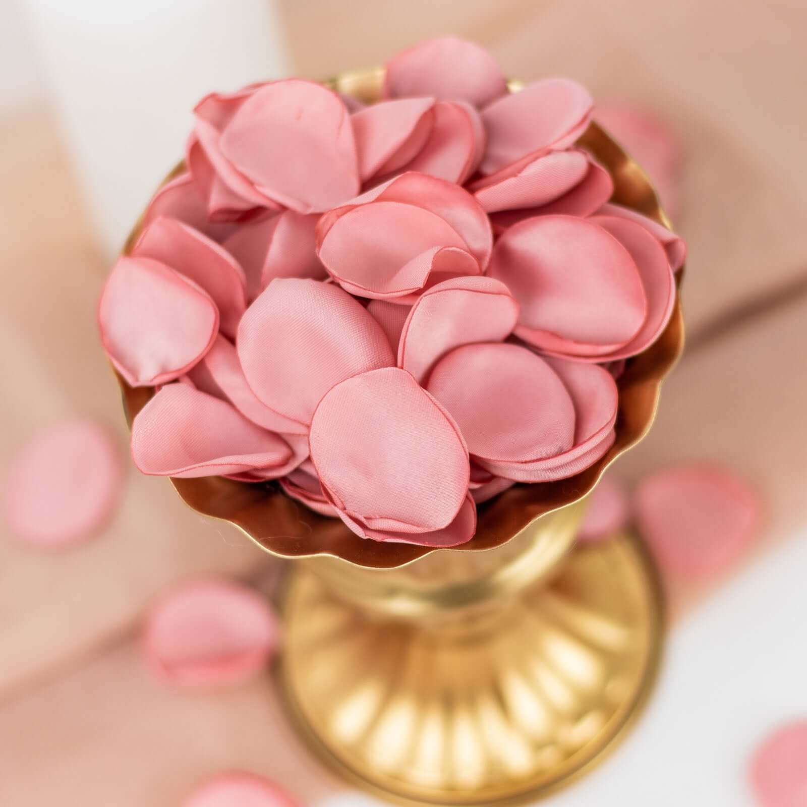 400-Pack Dusty Rose Matte Silk Round Rose Petal Confetti - Ideal for Events