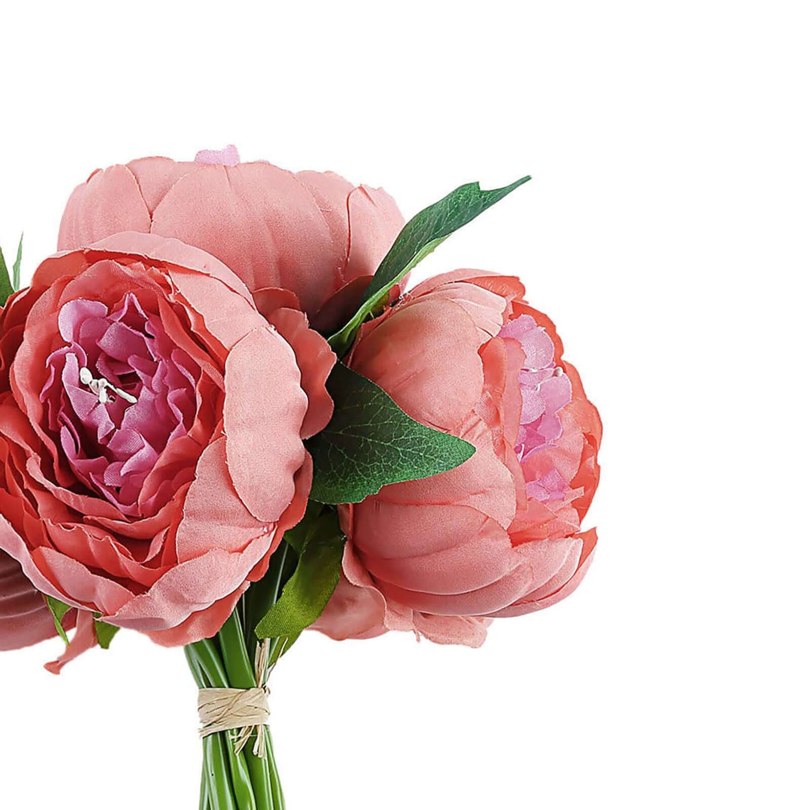 Hot! 5-Head Dusty Rose Artificial Silk Peony Bouquet