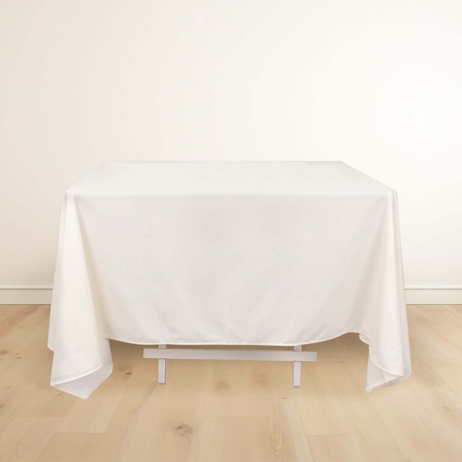 Exclusive Ivory 70x70 Wrinkle & Stain-Free Scuba Tablecloth - Premium Quality
