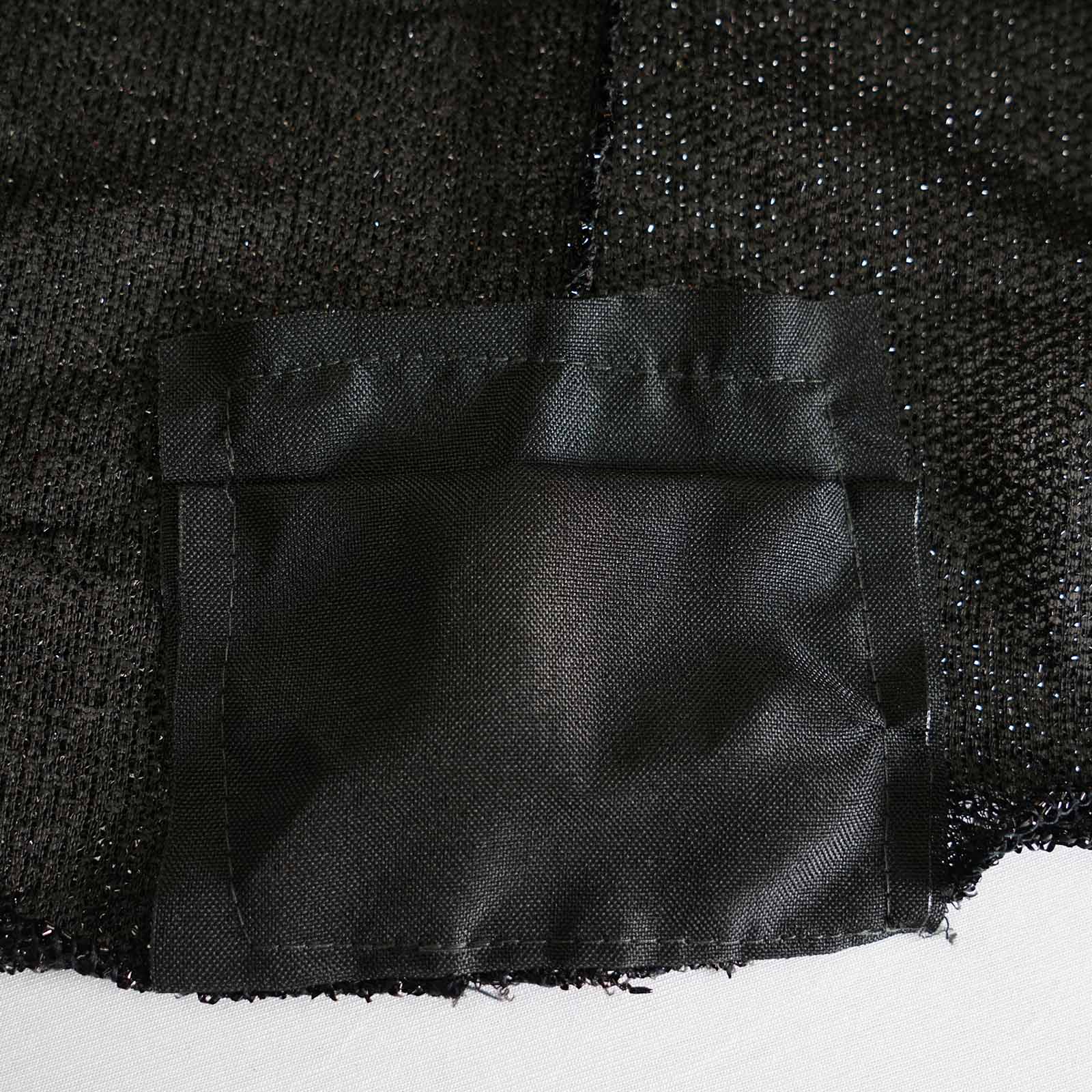 Shiny Black Metallic Glitter Spandex Cover for Cocktail Tables