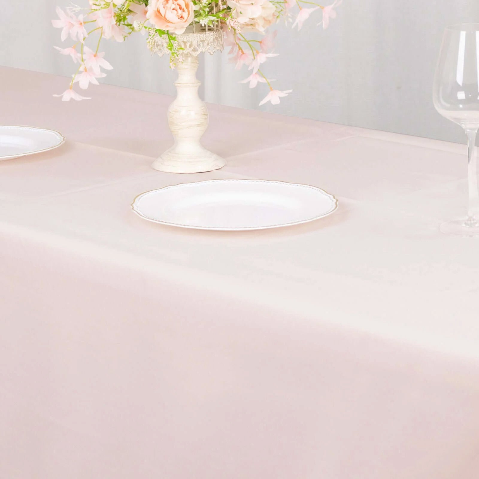 Blush Premium Polyester 60x102 Rectangle Tablecloth - Durable 220GSM, Wrinkle-Resistant
