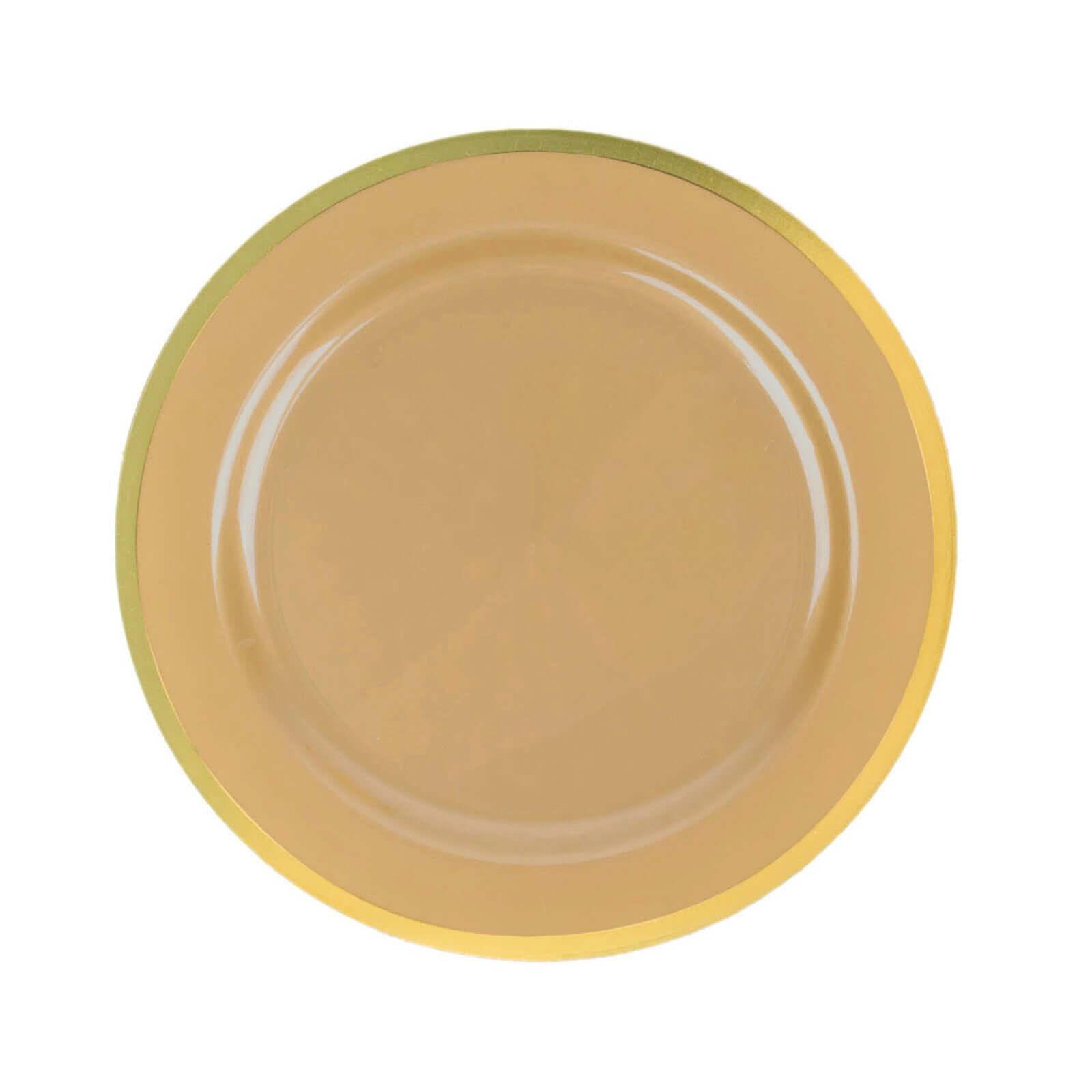 10-Pack Gold Plastic 7.5-Inch Disposable Salad Appetizer Plates for Special Events