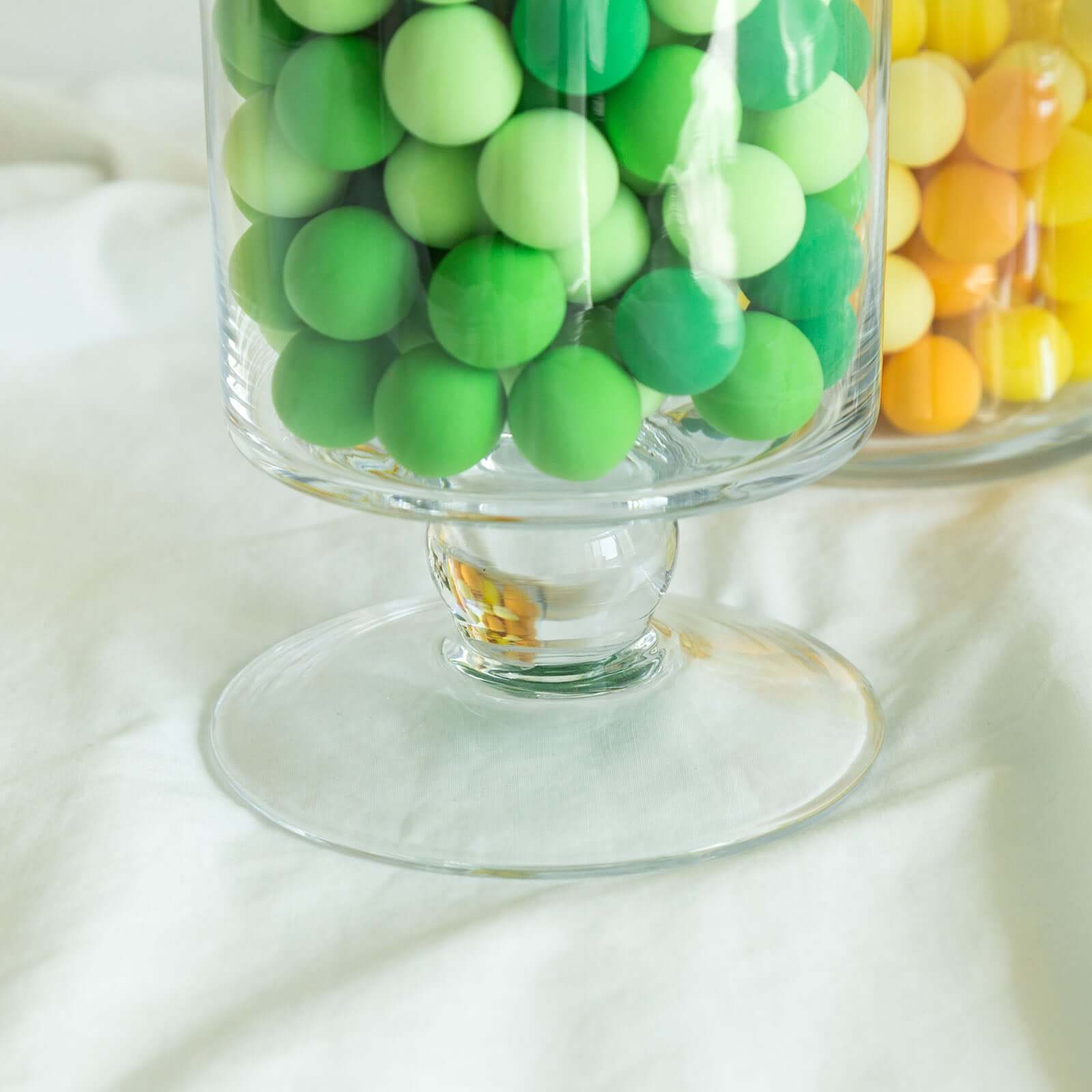 Hot Sale! Set of 3 Clear Glass Candy Jars with Snap - On Lids for Stylish Party Favors
