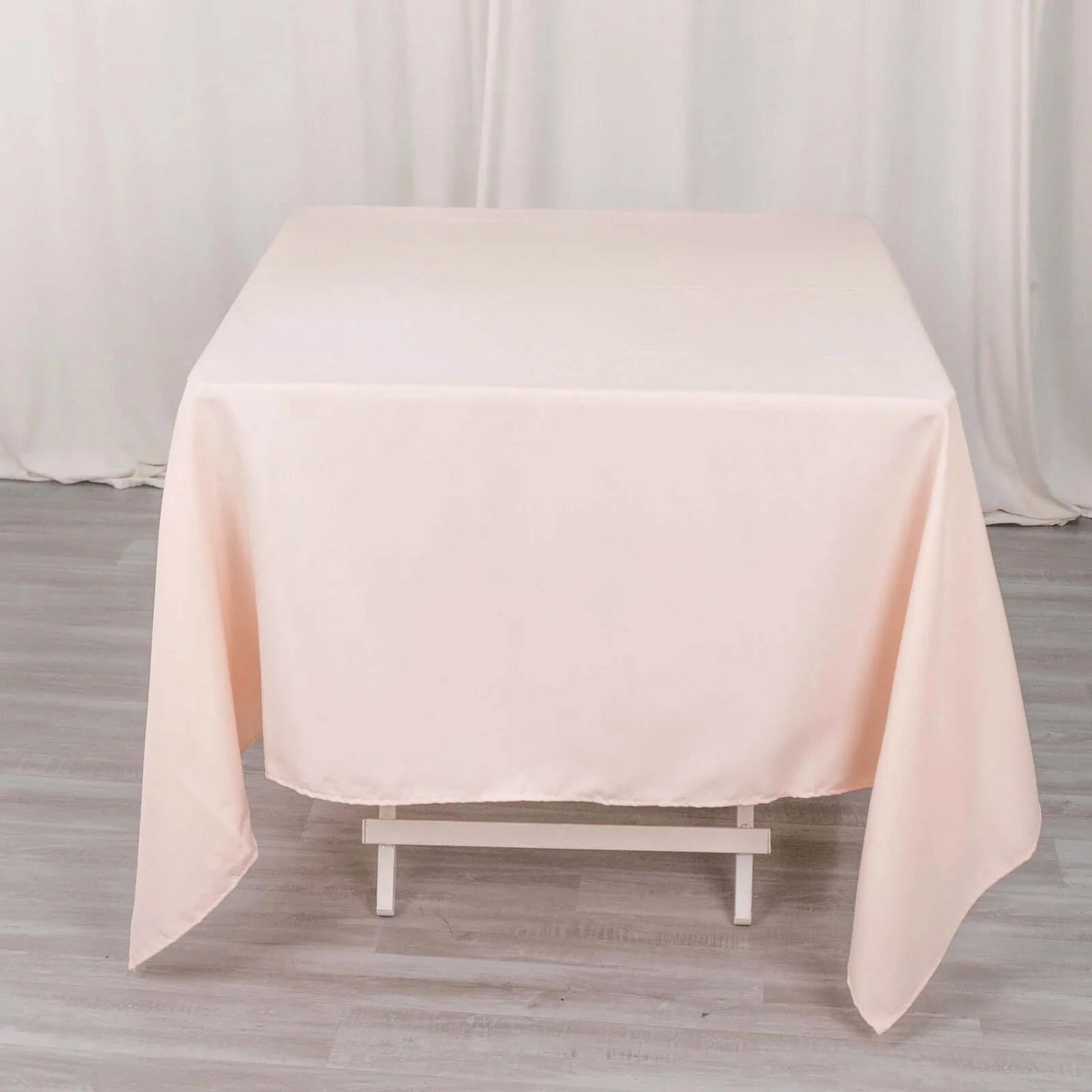 Hot! Wrinkle-Resistant 70x70 Blush Premium Polyester Square Tablecloth 220GSM