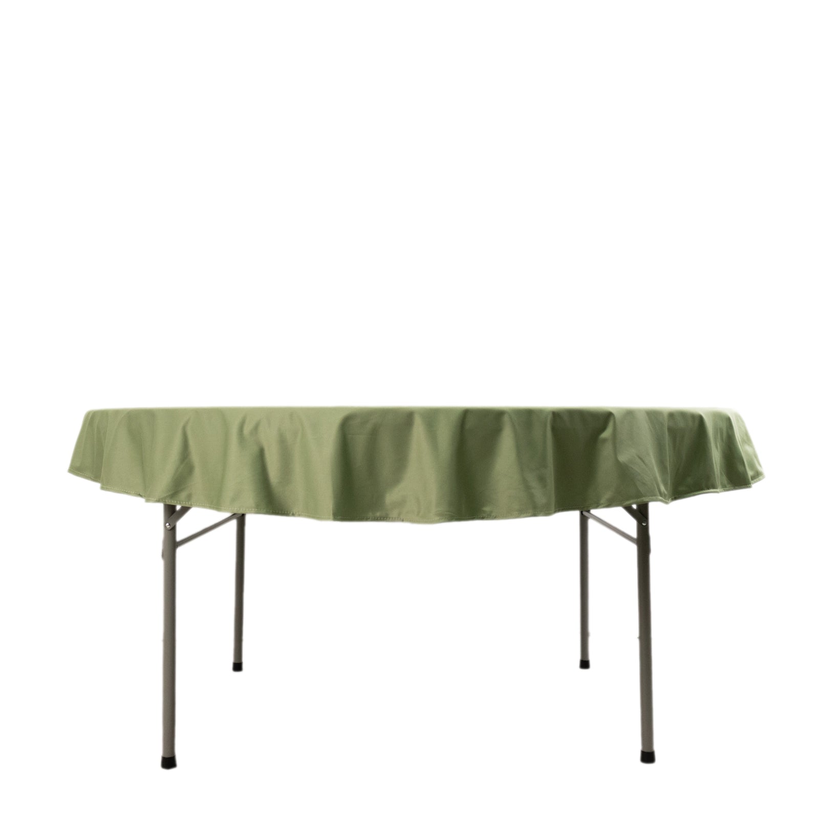 Premium 70' Round Scuba Tablecloth in Dusty Sage Green - Stain & Wrinkle Free