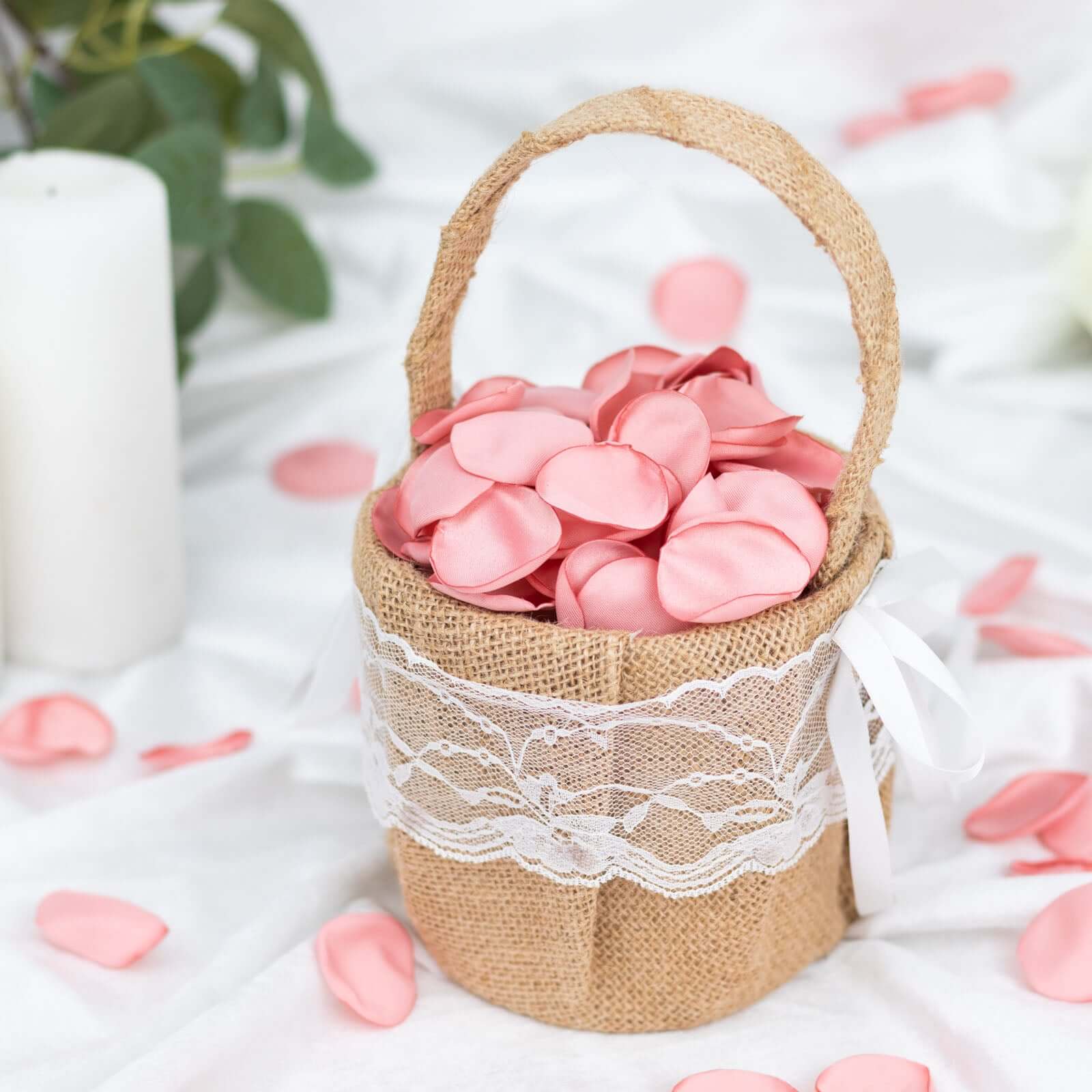 400-Pack Dusty Rose Matte Silk Round Rose Petal Confetti - Ideal for Events
