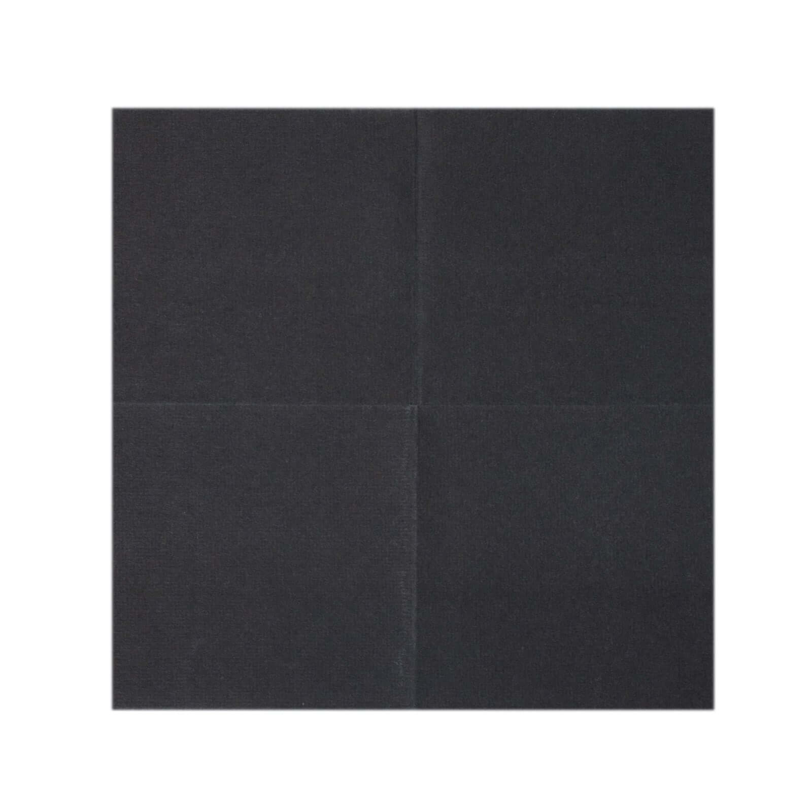 20-Pack Black 5x5 Airlaid Paper Cocktail Napkins - Soft, Absorbent & Linen-Like