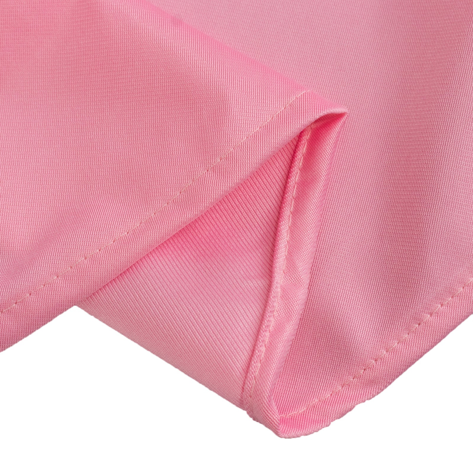 Hot Sale! Premium Pink 90' Round Scuba Polyester Wrinkle-Free & Stain-Resistant Tablecloth