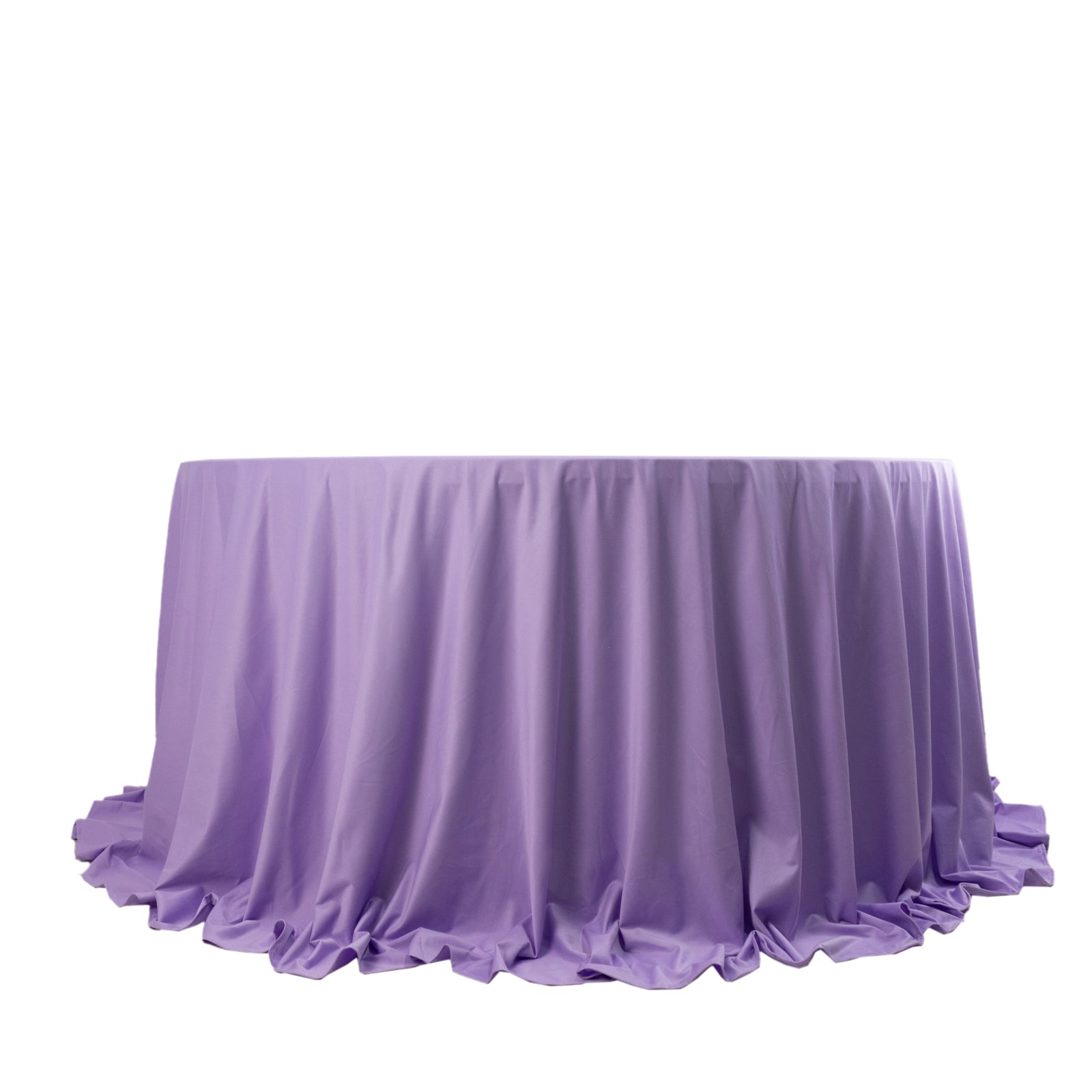 Premium Wrinkle-Free & Stain-Resistant Lavender Lilac 132' Scuba Round Tablecloth