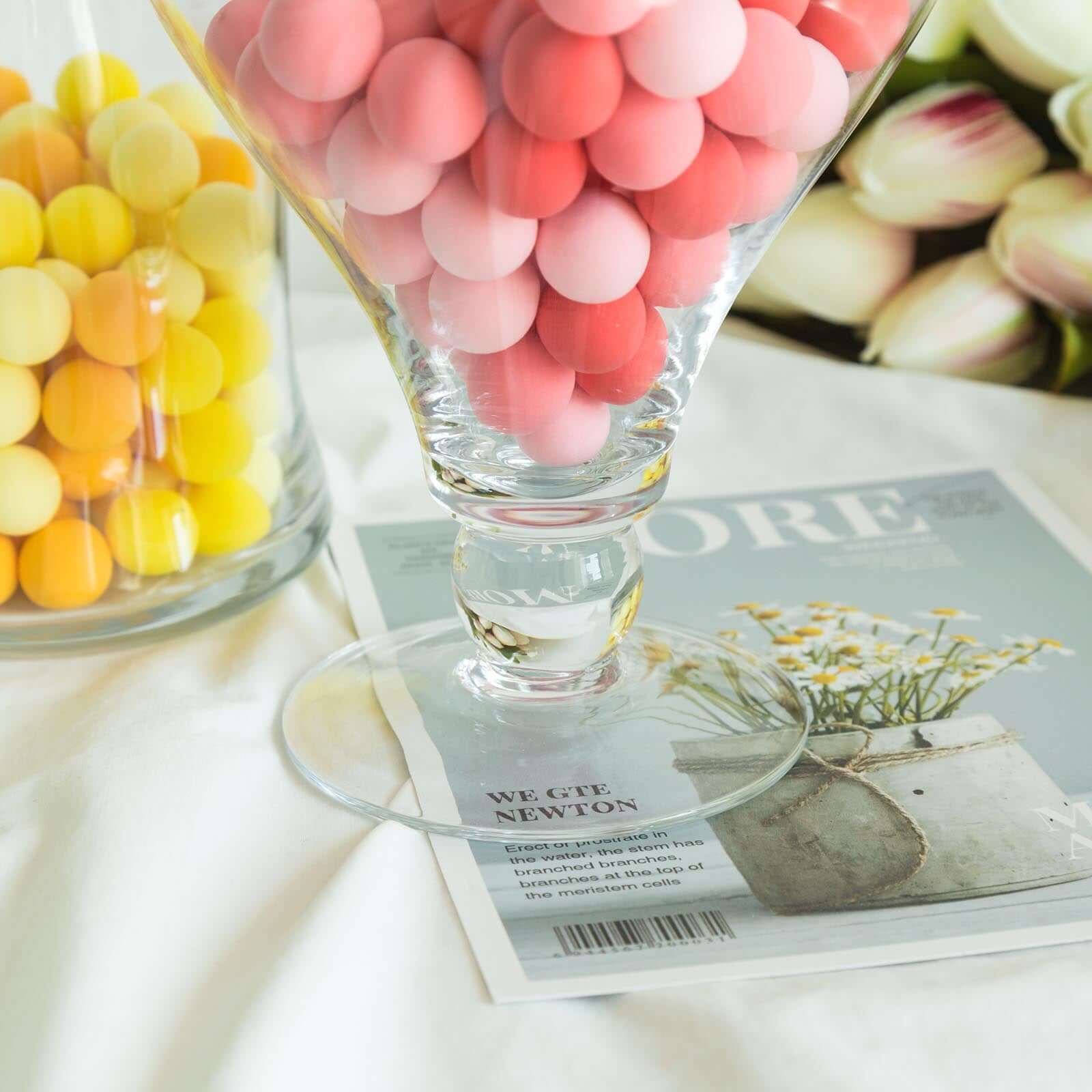 Hot Sale! Set of 3 Clear Glass Candy Jars with Snap - On Lids for Stylish Party Favors
