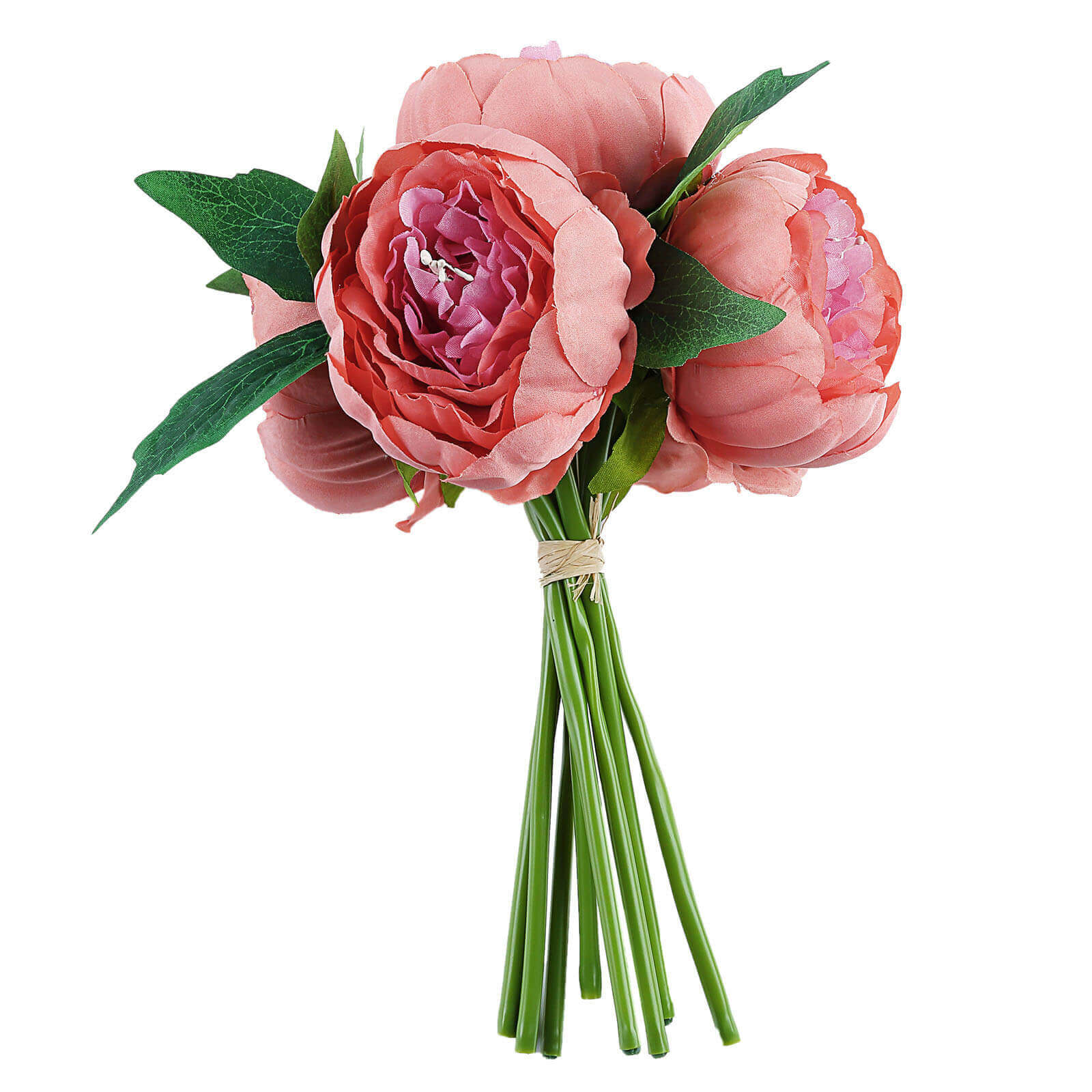 Hot! 5-Head Dusty Rose Artificial Silk Peony Bouquet