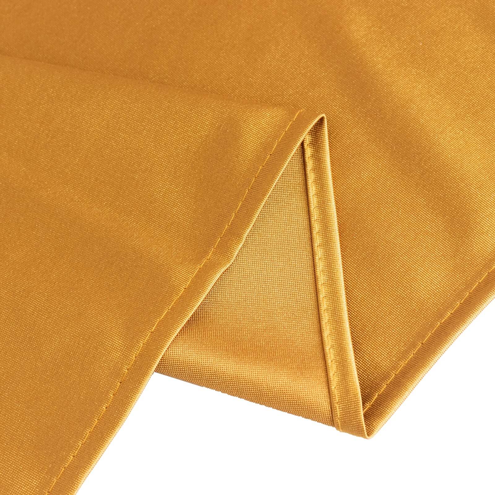 Exclusive Wrinkle-Free Shimmering Gold Scuba Tablecloth for Weddings & Parties