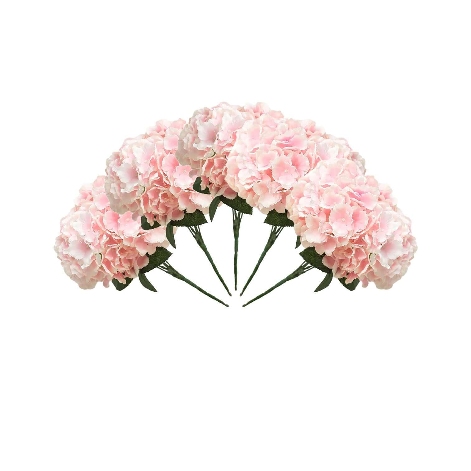 Hot! 5-Bush Blush Pink Artificial Silk Hydrangea Bouquets