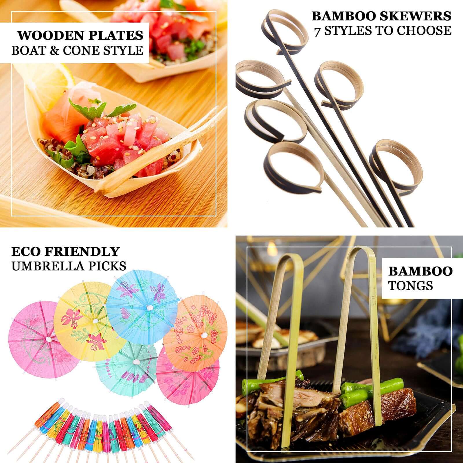 Hot Deal! 100-Pack Eco-Friendly Bamboo Flamingo Cocktail Sticks in Fuchsia/Hot Pink