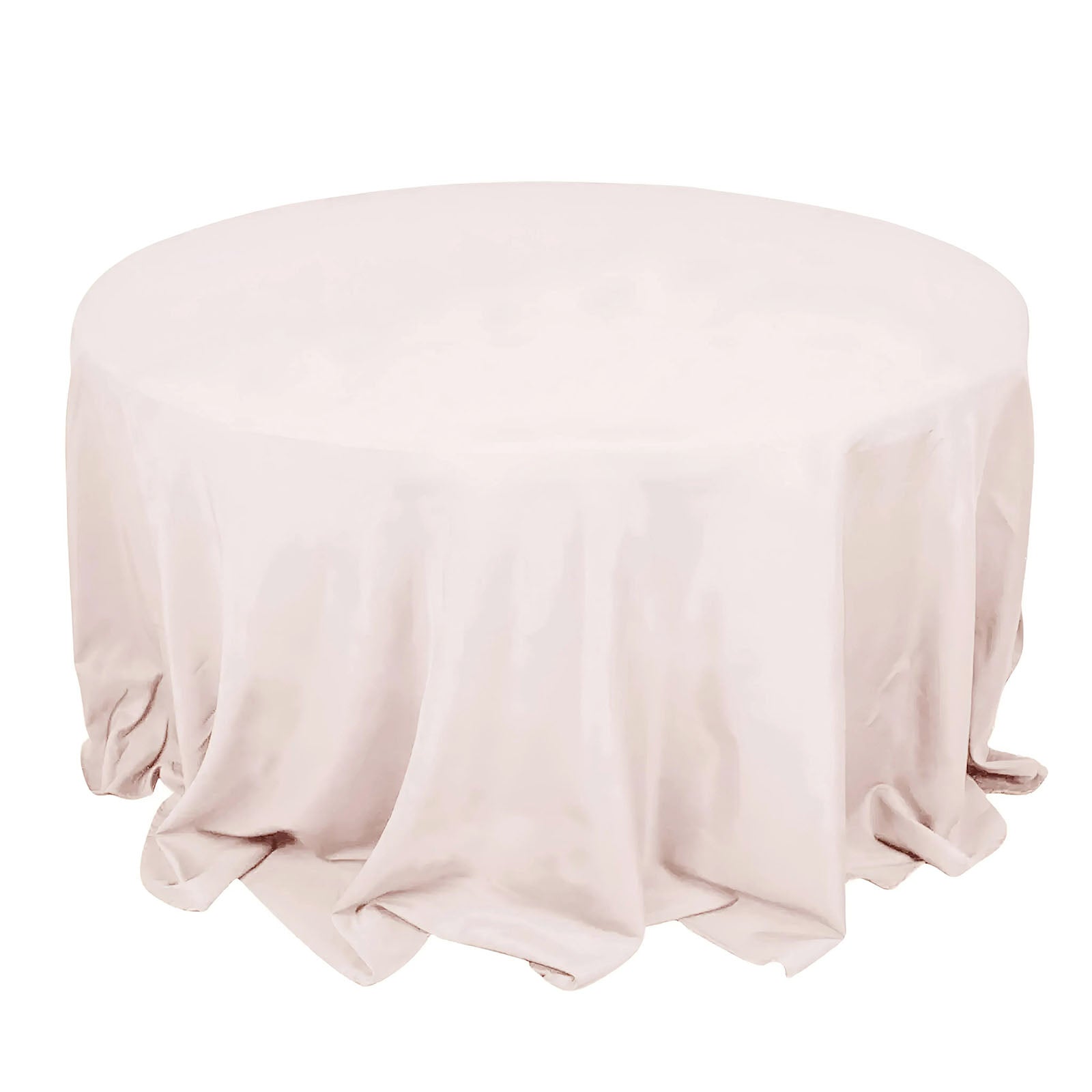 Hot! Seamless 220GSM Wrinkle-Resistant Blush Premium Polyester 132 Round Tablecloth