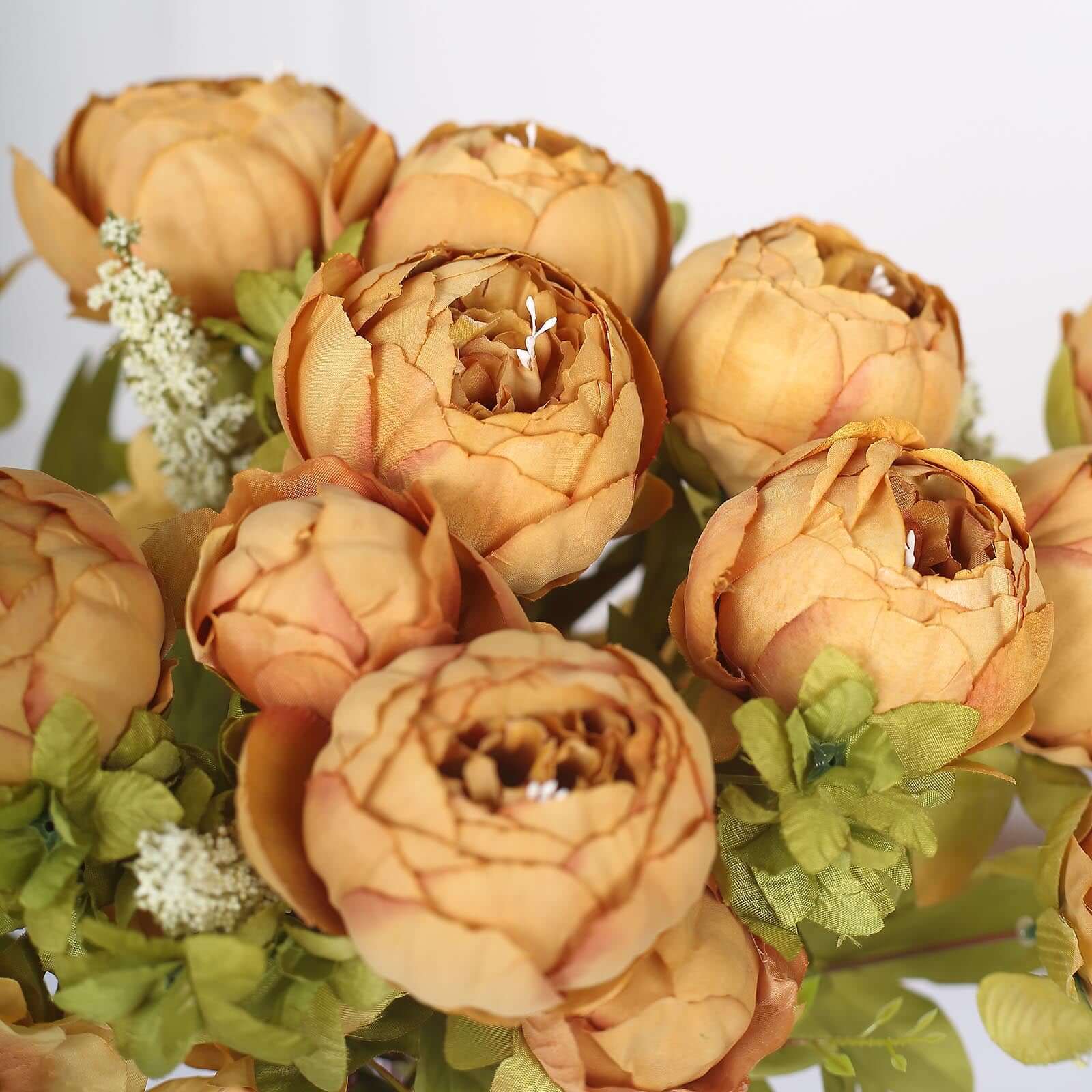 Hot Deal! 2 Pack 19" Gold Artificial Peony Flower Wedding Bouquets