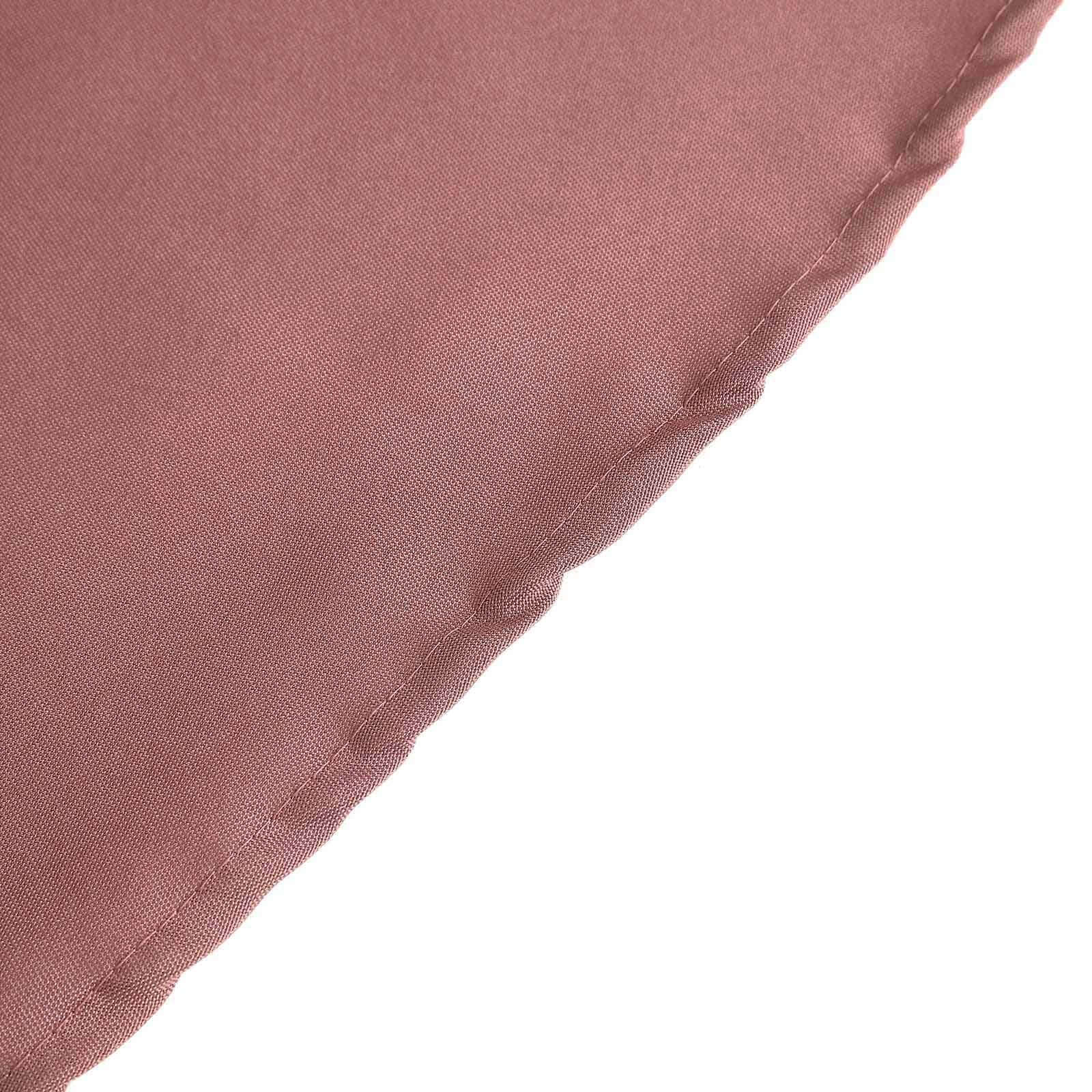 Wrinkle-Resistant 108" Polyester Round Tablecloth in Cinnamon Rose Color