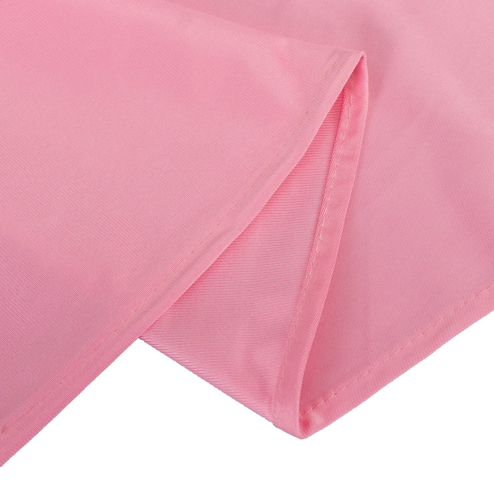 Pink 132' Round Premium Scuba Tablecloth - Wrinkle & Stain Free Seamless Cover