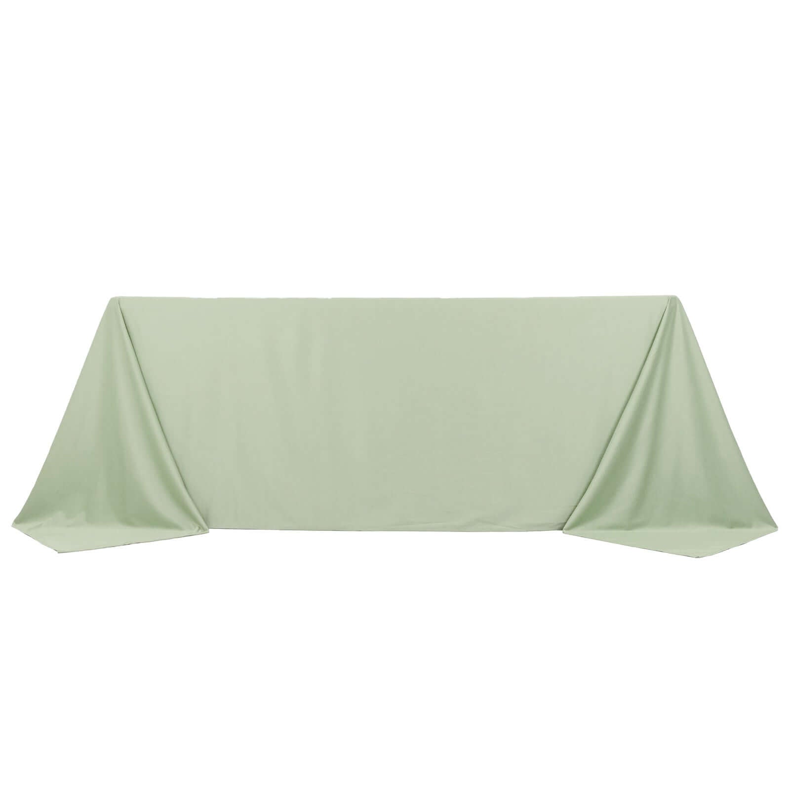 Premium Sage Green Scuba Polyester Rectangular Tablecloth - Wrinkle & Stain Free, Ideal for Events