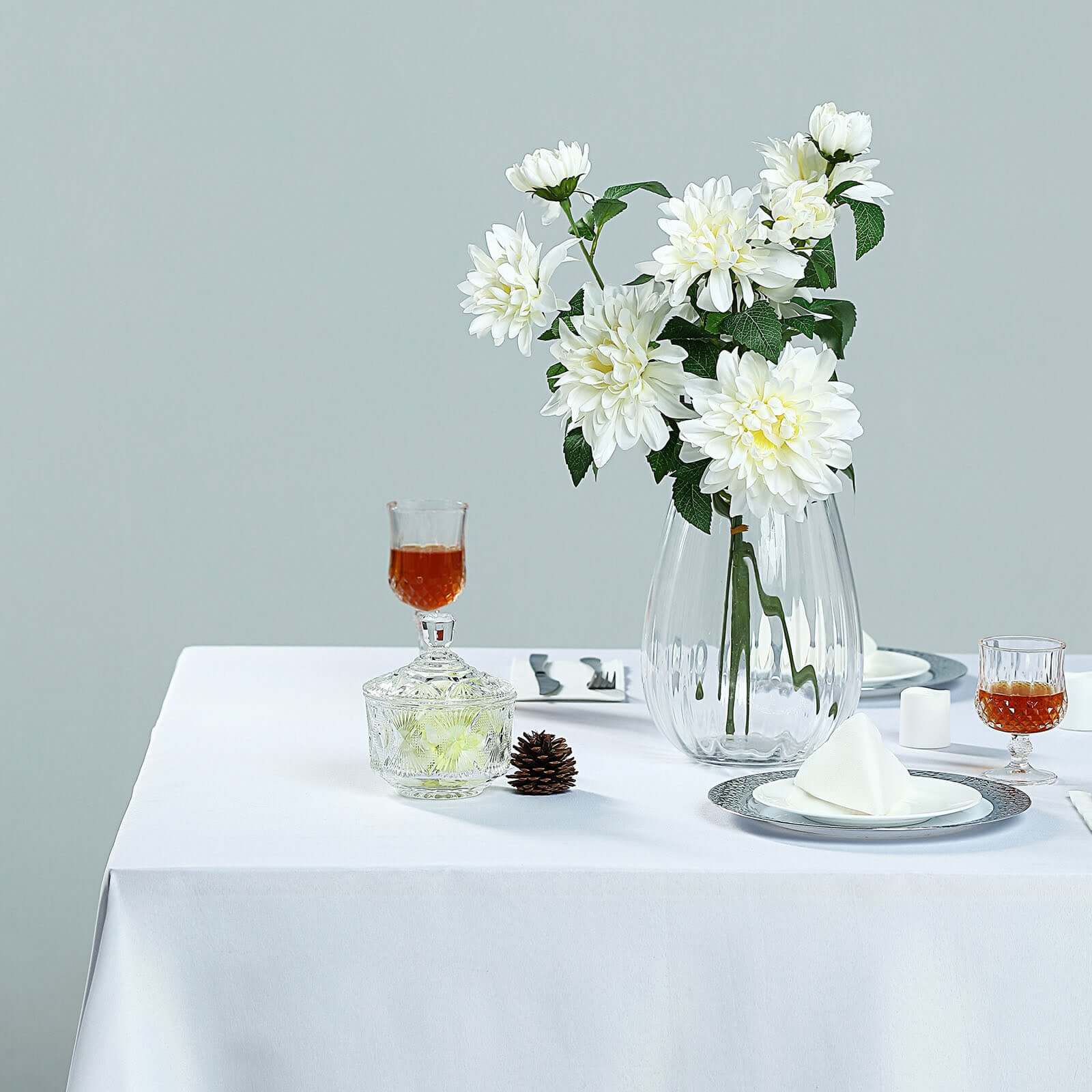 30-Inch Tall Ivory Silk Faux Dahlia Flower Stems for Stunning Arrangements