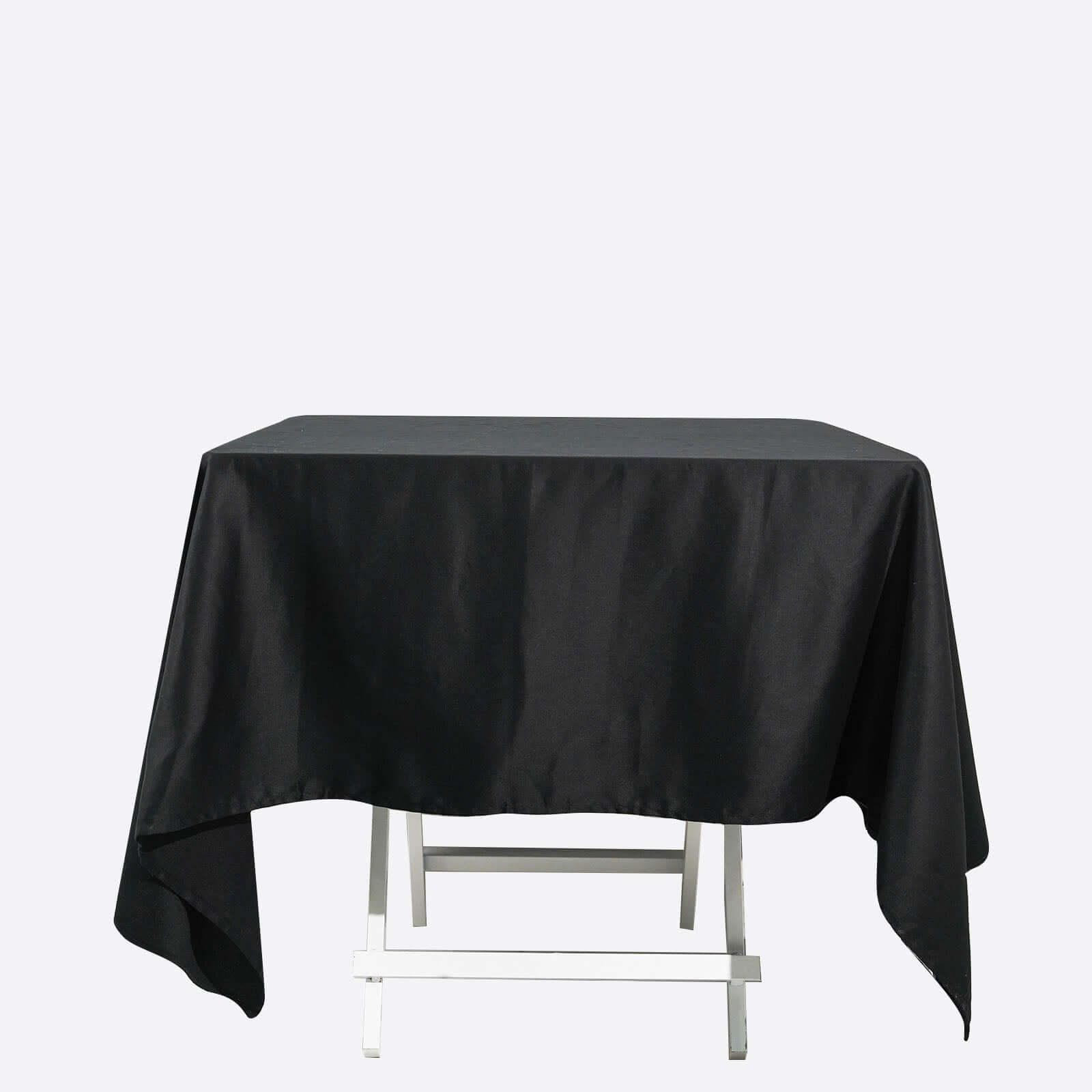 Exclusive 70x70 Black Cotton Tablecloth - Soft, Breathable & Hemmed