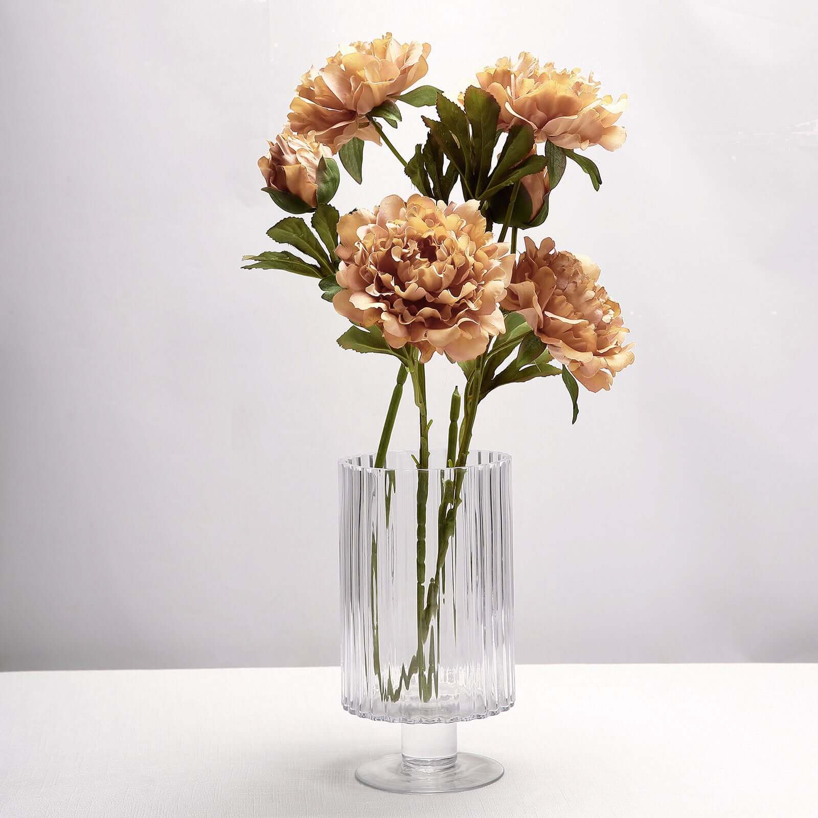2 Pieces of 29-Inch Tall Dusty Rose Artificial Silk Peony Flower Bouquets