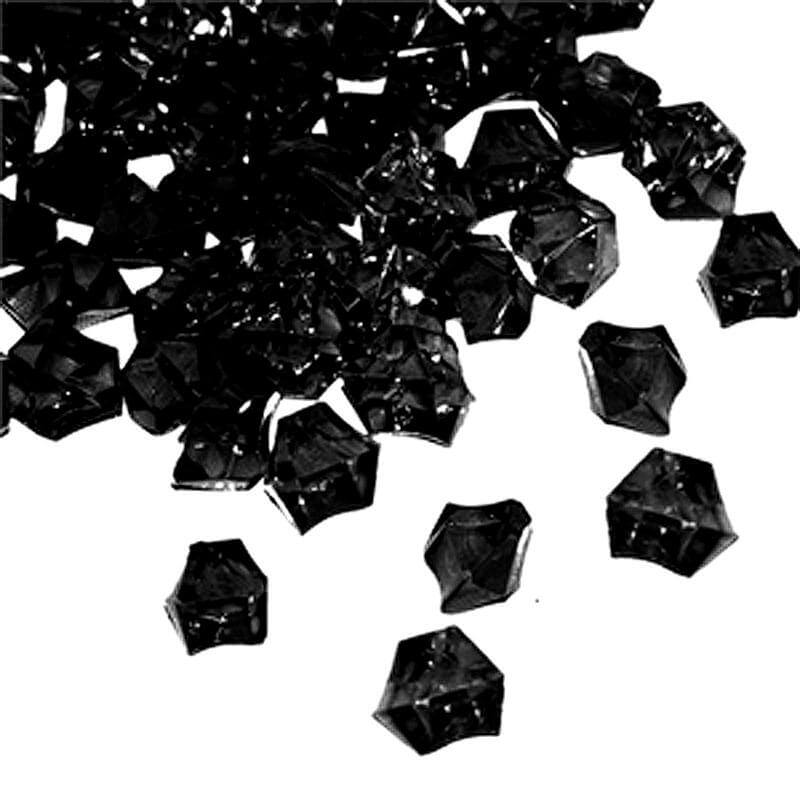 300 Pieces Large Black Acrylic Ice Bead Vase Fillers for Stylish Event Decor & Wedding Tables