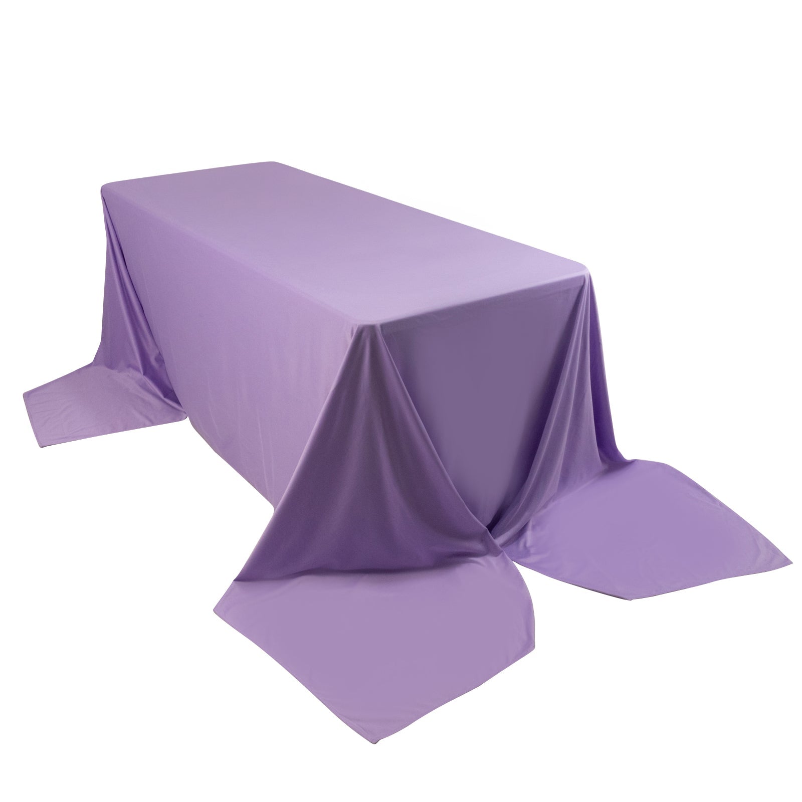 Exclusive Premium Scuba Rectangle Tablecloth - Lavender Lilac, Wrinkle-Free & Stain-Resistant
