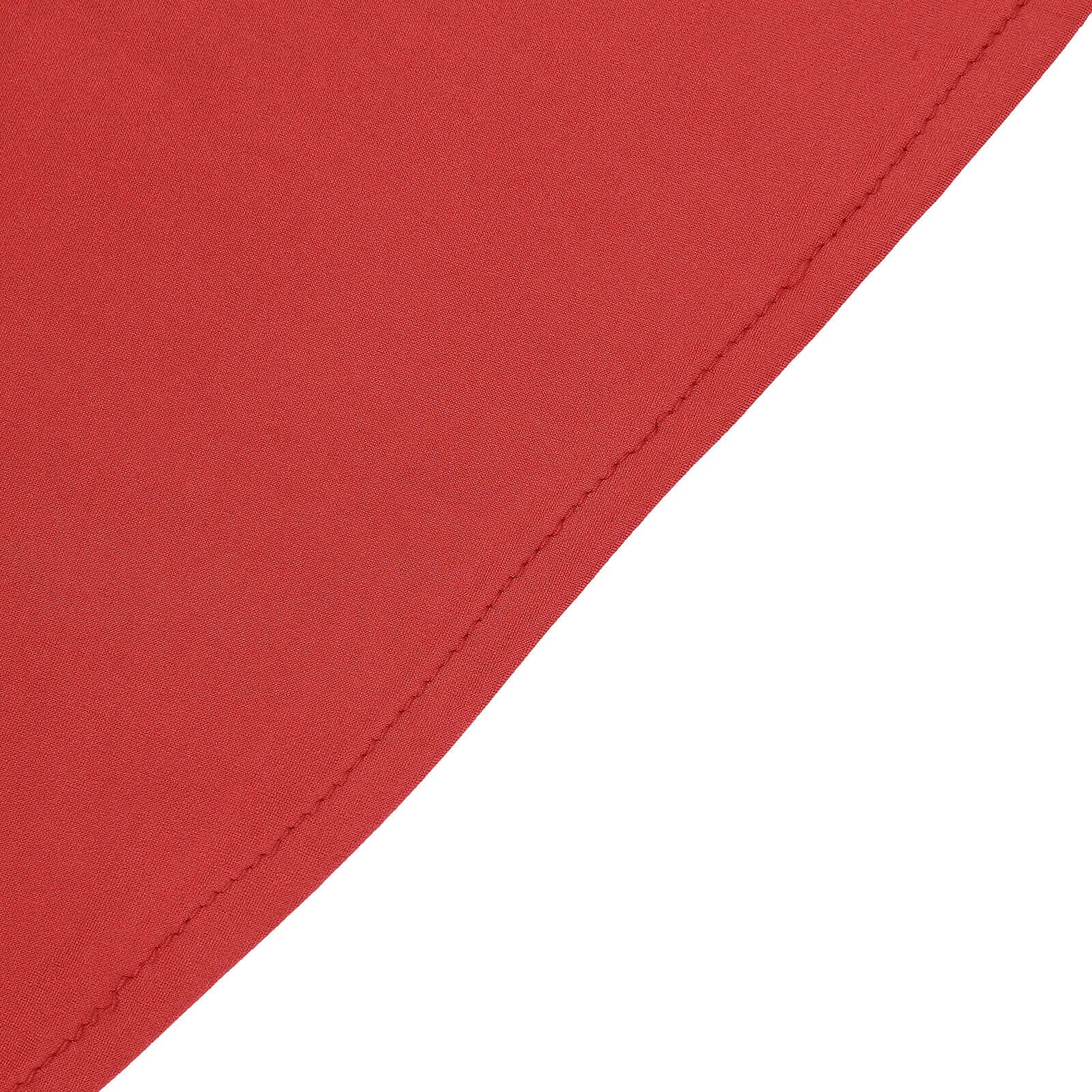 Hot Deal! Red Heavy Duty Spandex Wavy Cocktail Table Cover
