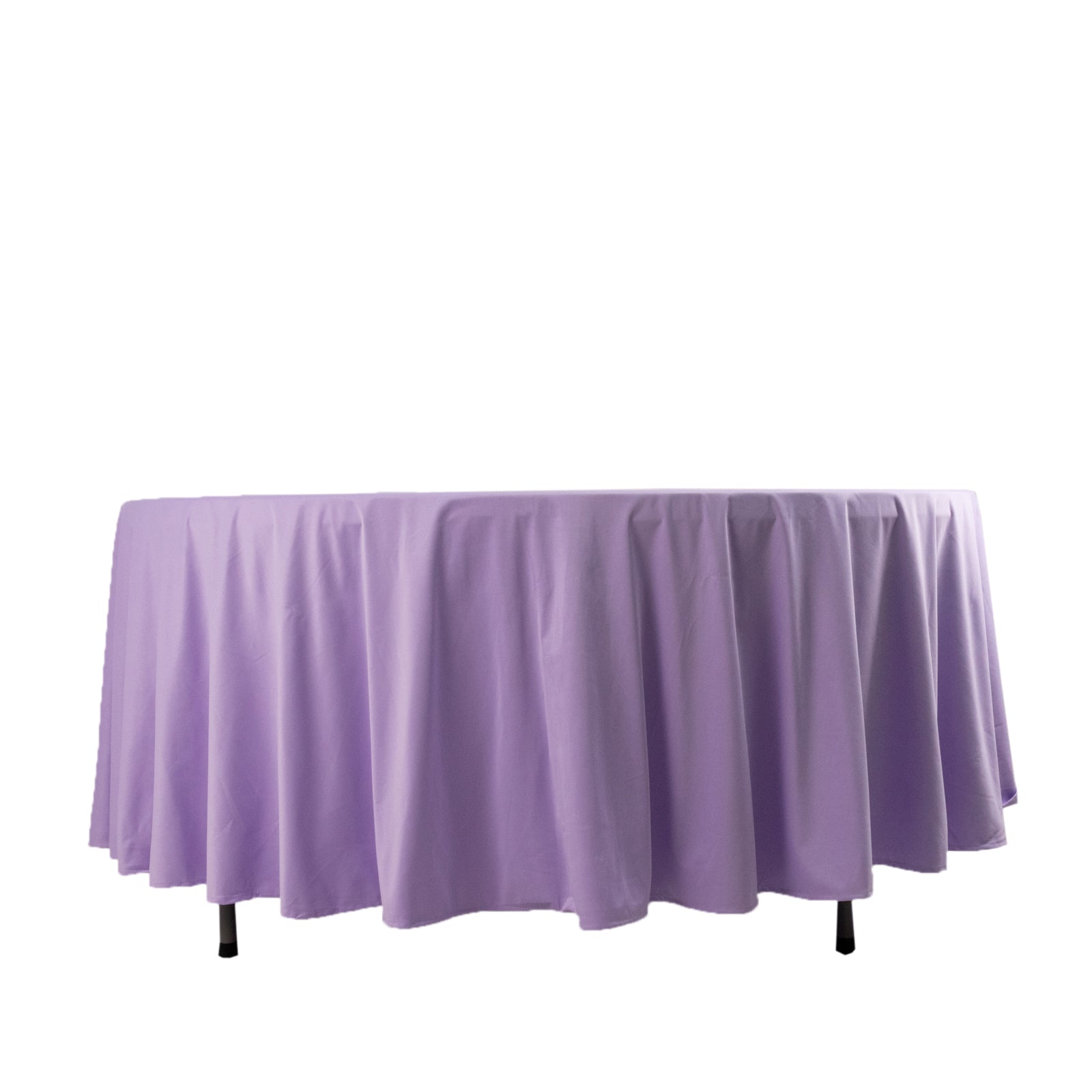 Hot! Premium Wrinkle & Stain-Free Lavender Lilac 108" Scuba Round Tablecloth