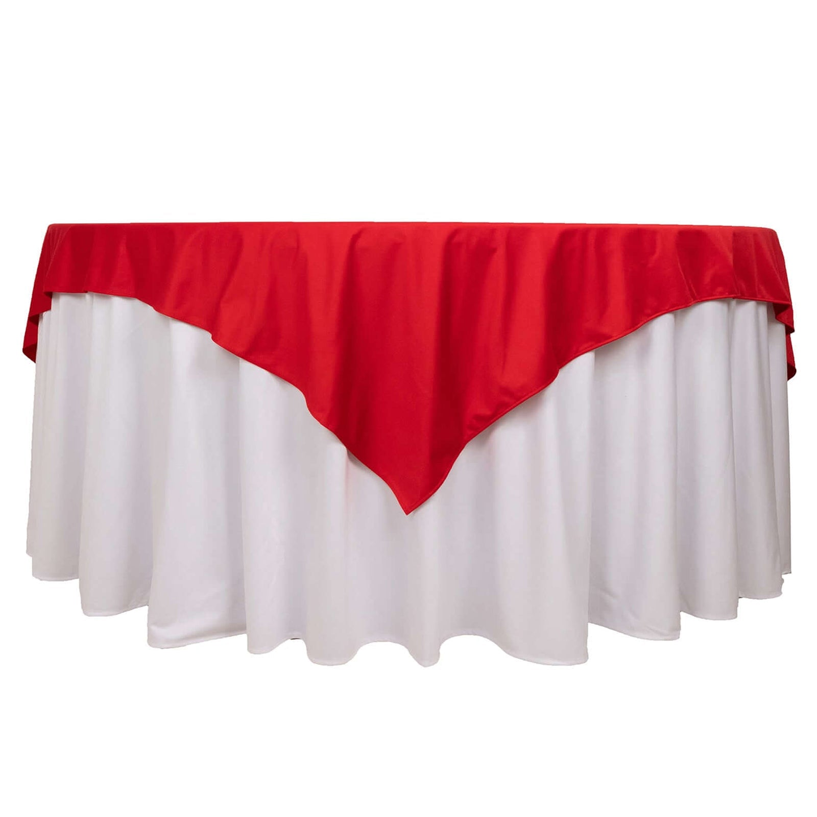 Hot Deal! Premium Red 70x70 Scuba Square Tablecloth - Wrinkle & Stain Free