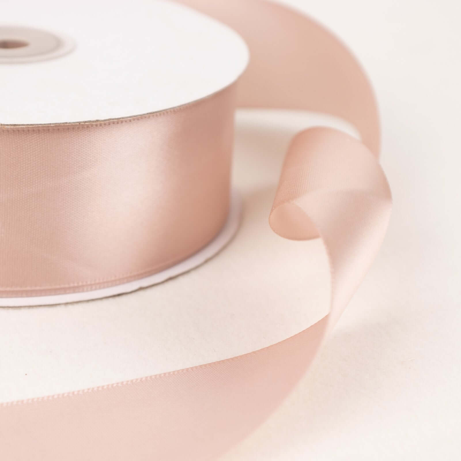 1.5 - Inch Nude Single - Face High - Quality Polyester Decorative Satin Ribbon, 50 Yards