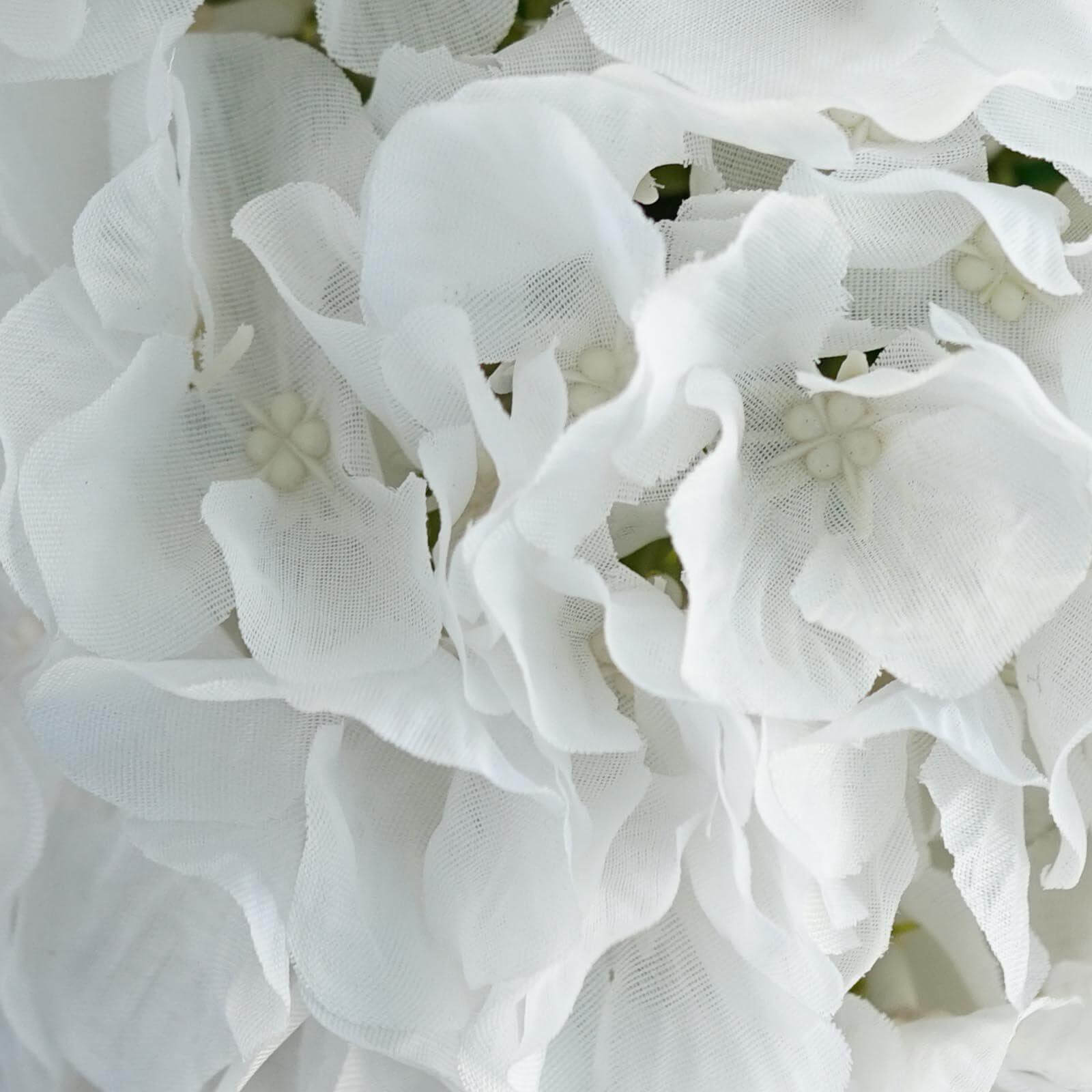 Set of 4 White Artificial Silk Hydrangea Kissing Flower Balls, 7-Inch Diameter
