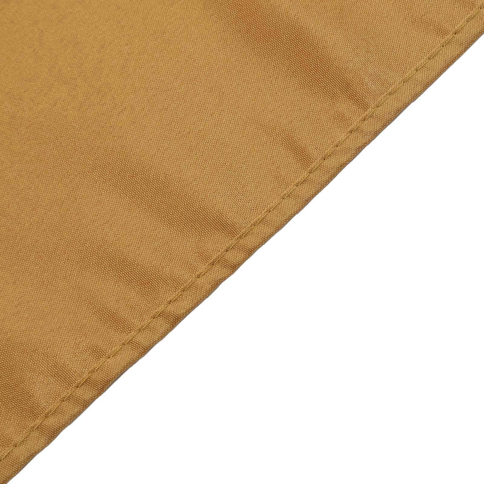 Wrinkle-Resistant & Durable Gold Polyester 54x54 Square Tablecloth for Events