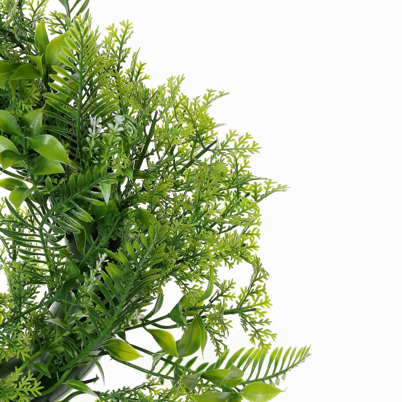 2-Pack Green Artificial Fern Leaf Candle Ring Wreaths - Ideal Decor