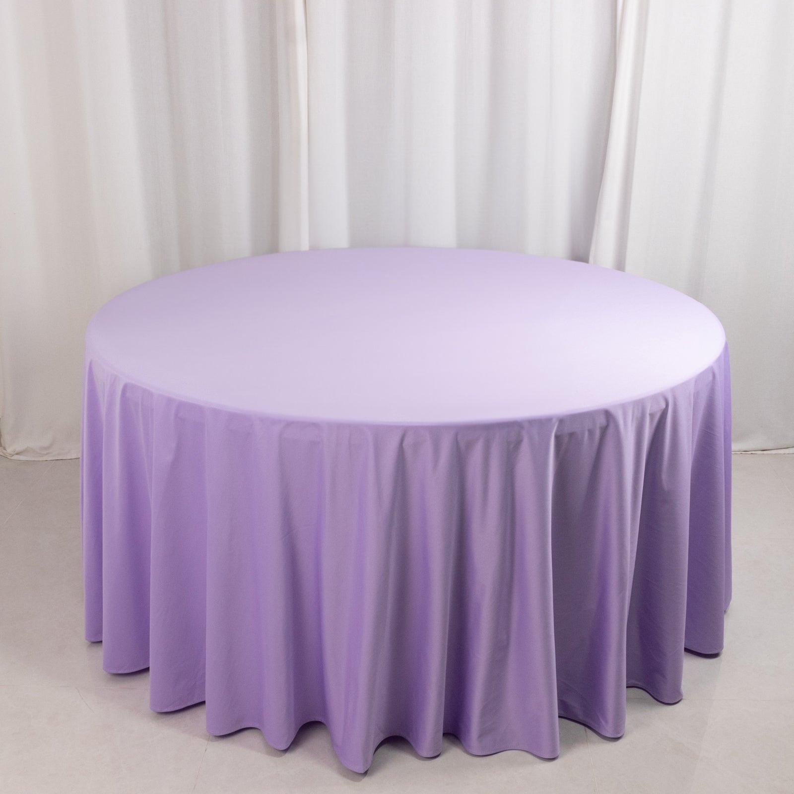 Lavender Lilac 120' Premium Scuba Round Tablecloth - Wrinkle & Stain Resistant